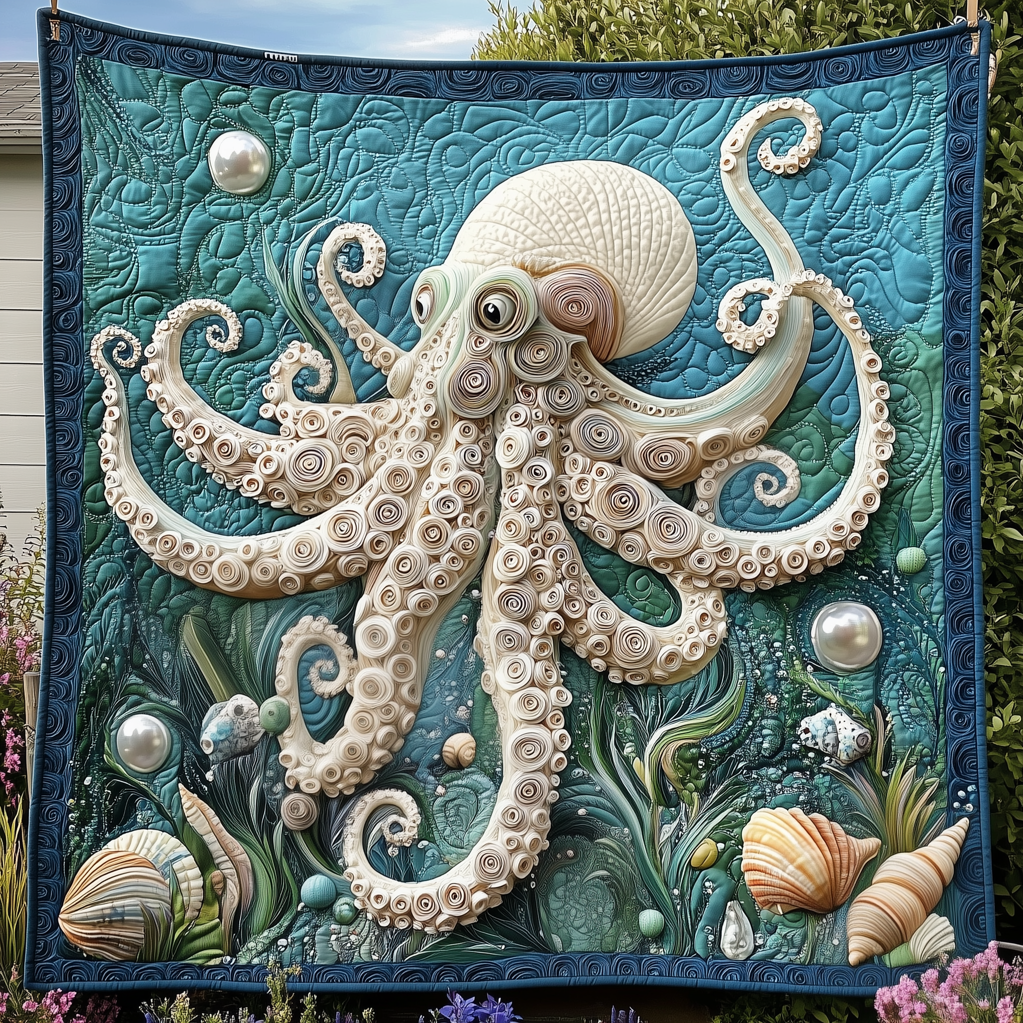 Giant Octopus Quilted Blanket Throw Blankets For Couch Octopus Themed Gifts Giant Octopus Quilted Blanket Throw Blankets For Couch Octopus Themed Gifts