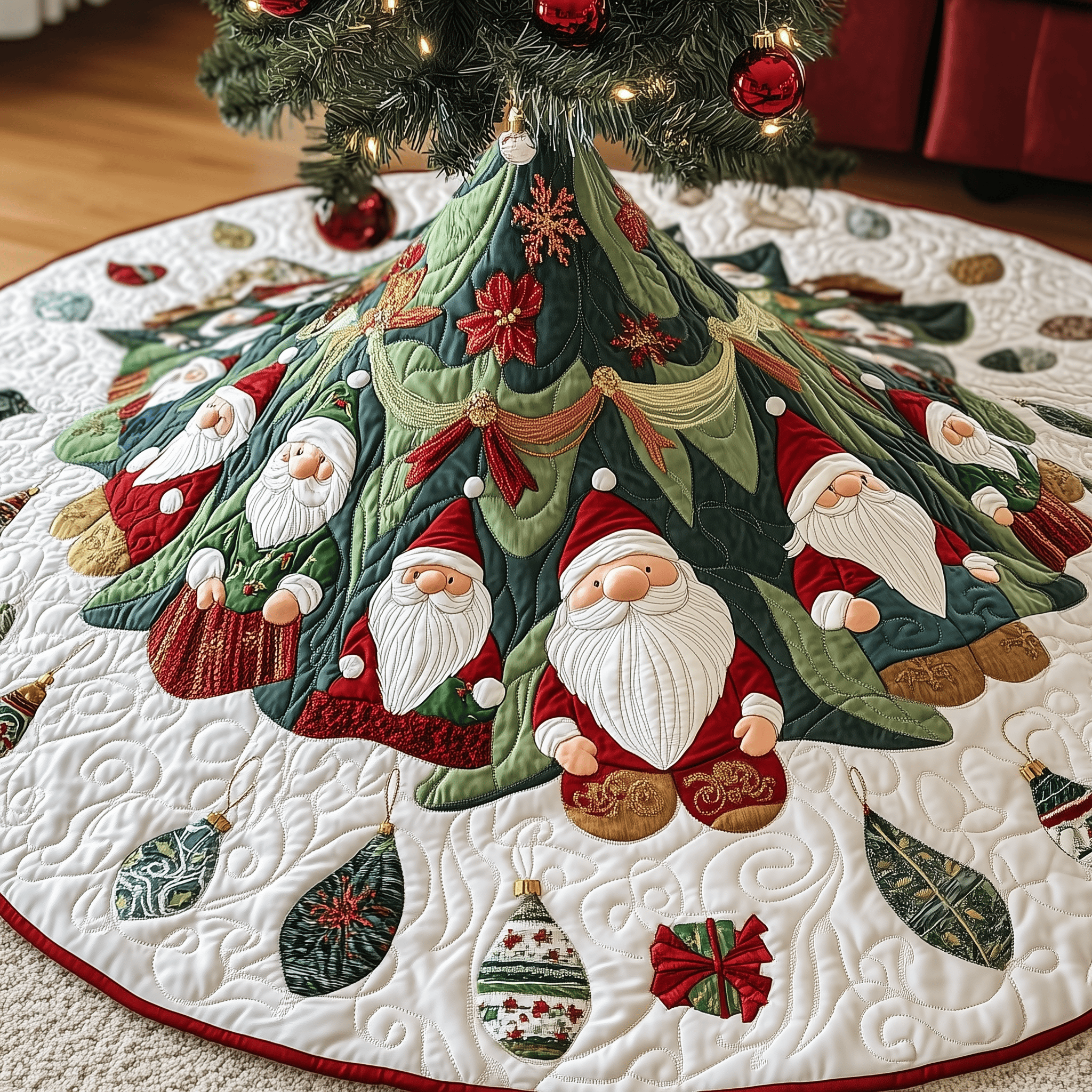 Gnome Quilted Tree Skirt Celebrate Every Step of the Season with the Right Tree Skirt Gnome Quilted Tree Skirt Celebrate Every Step of the Season with the Right Tree Skirt