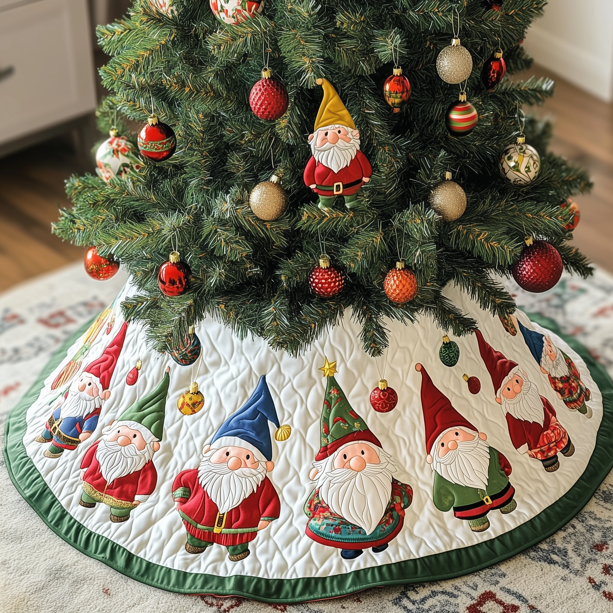 Gnome Quilted Tree Skirt Feel Like Home with the Perfect Holiday Tree Skirt Gnome Quilted Tree Skirt Feel Like Home with the Perfect Holiday Tree Skirt