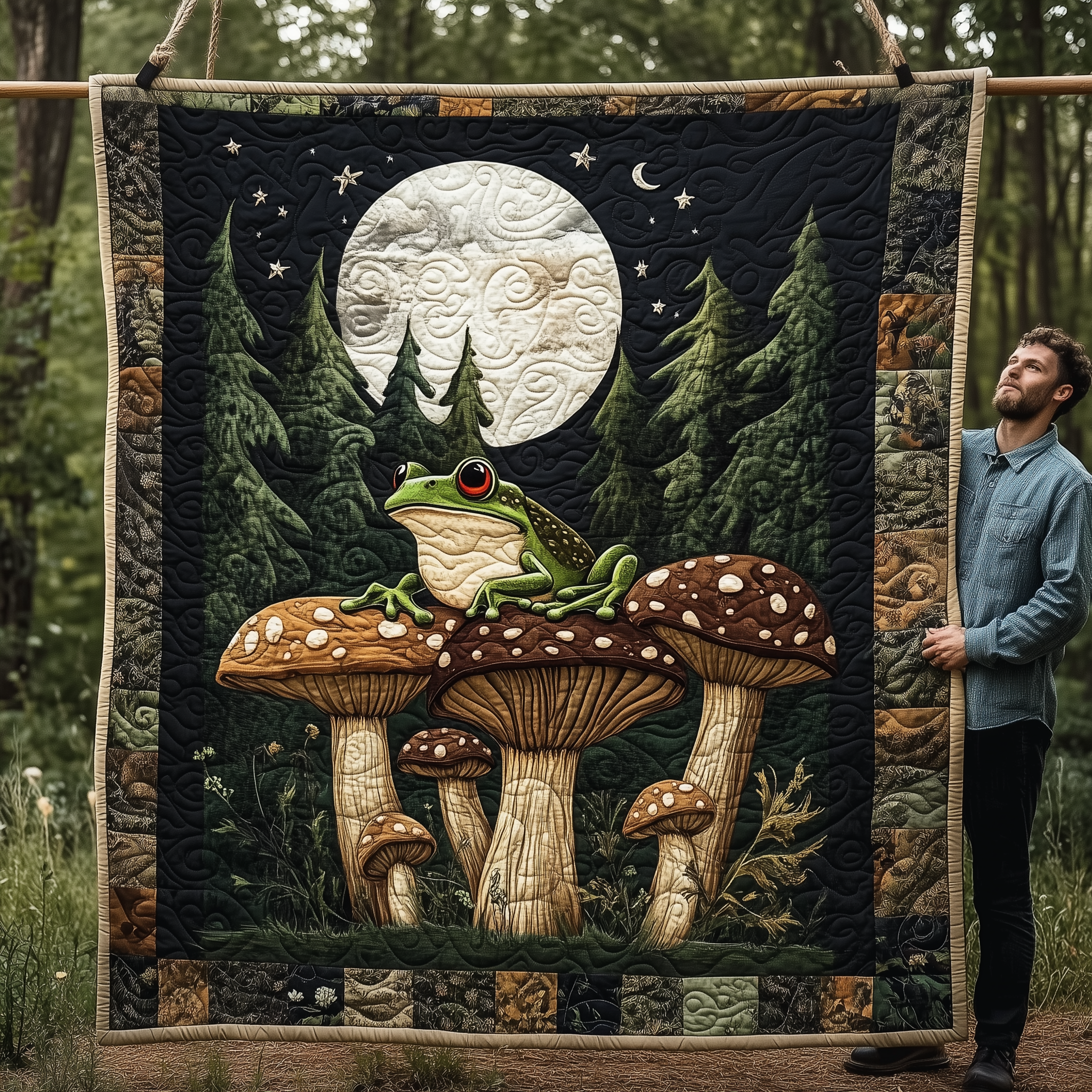 Goblincore Frog Quilted Blanket Throw Blankets For Couch Best Frog Gifts For Women Goblincore Frog Quilted Blanket Throw Blankets For Couch Best Frog Gifts For Women