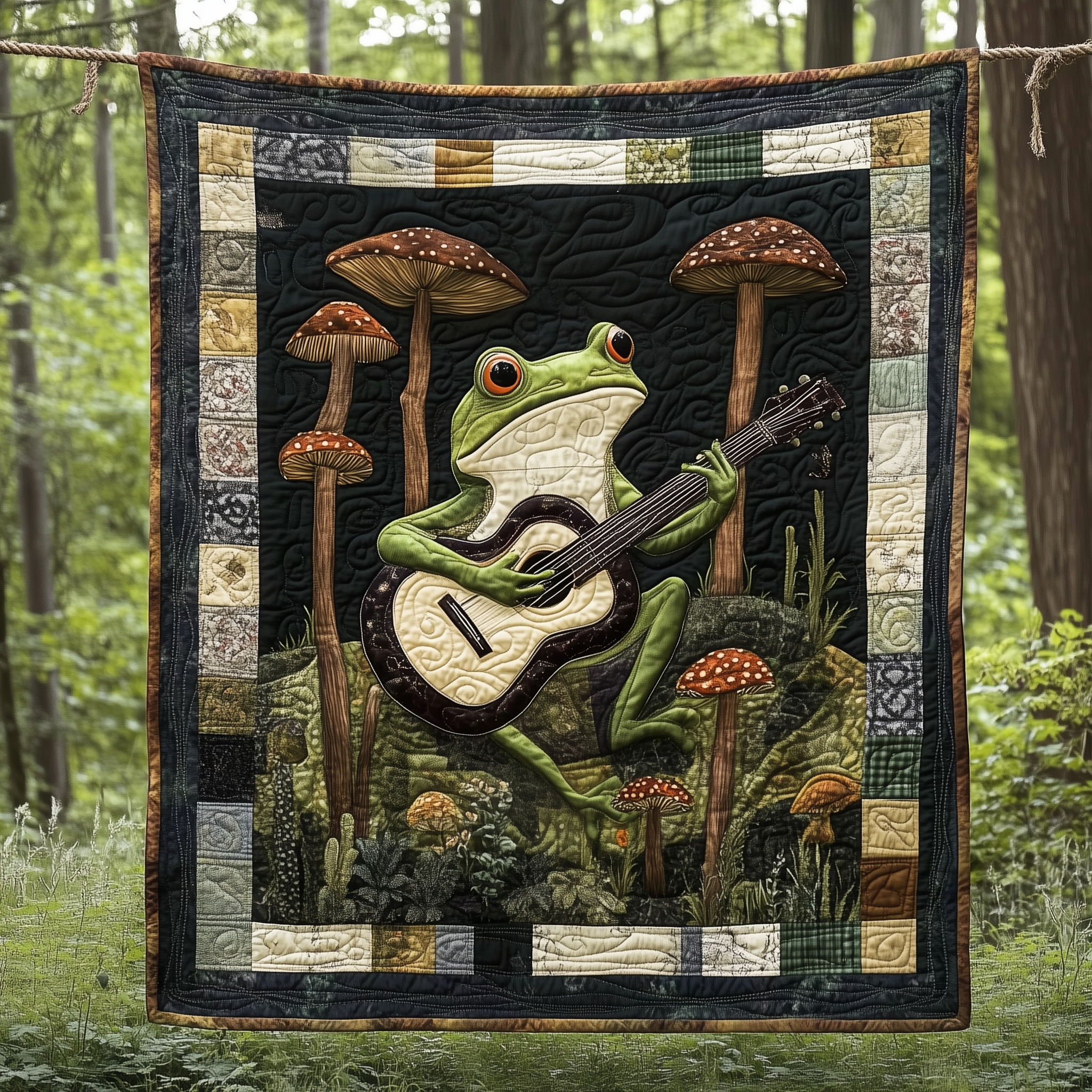 Goblincore Frog Quilted Blanket Throw Blankets For Couch Frog Gifts For Adults Goblincore Frog Quilted Blanket Throw Blankets For Couch Frog Gifts For Adults