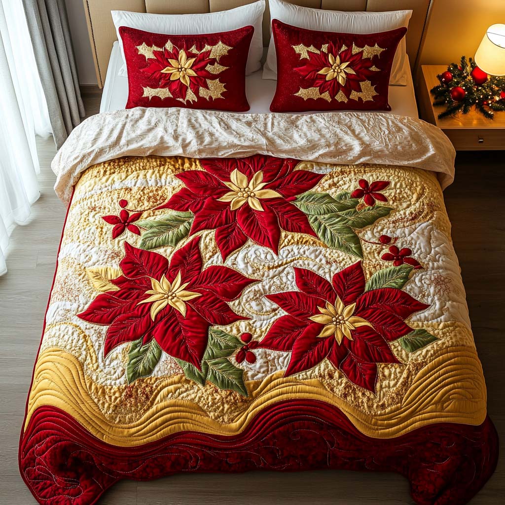 Golden Cheer Quilted Bedding Set Funny Secret Santa Gifts Golden Cheer Quilted Bedding Set Funny Secret Santa Gifts