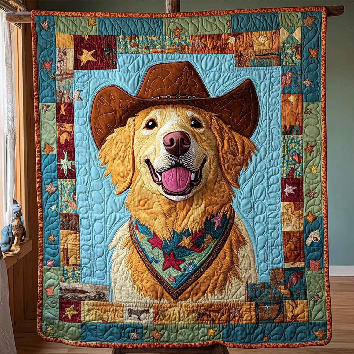 Golden Trailblazer Quilted Blanket Presents For Cow Lovers Golden Trailblazer Quilted Blanket Presents For Cow Lovers