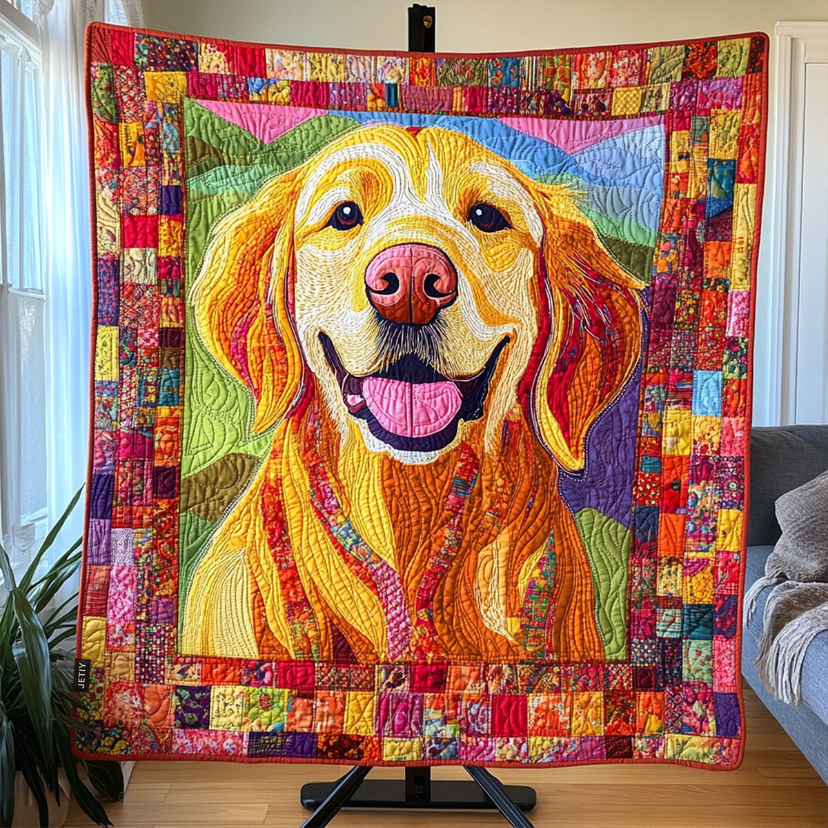Golden Trails Quilted Blanket Golden Retriever Christmas Gifts Golden Trails Quilted Blanket Golden Retriever Christmas Gifts