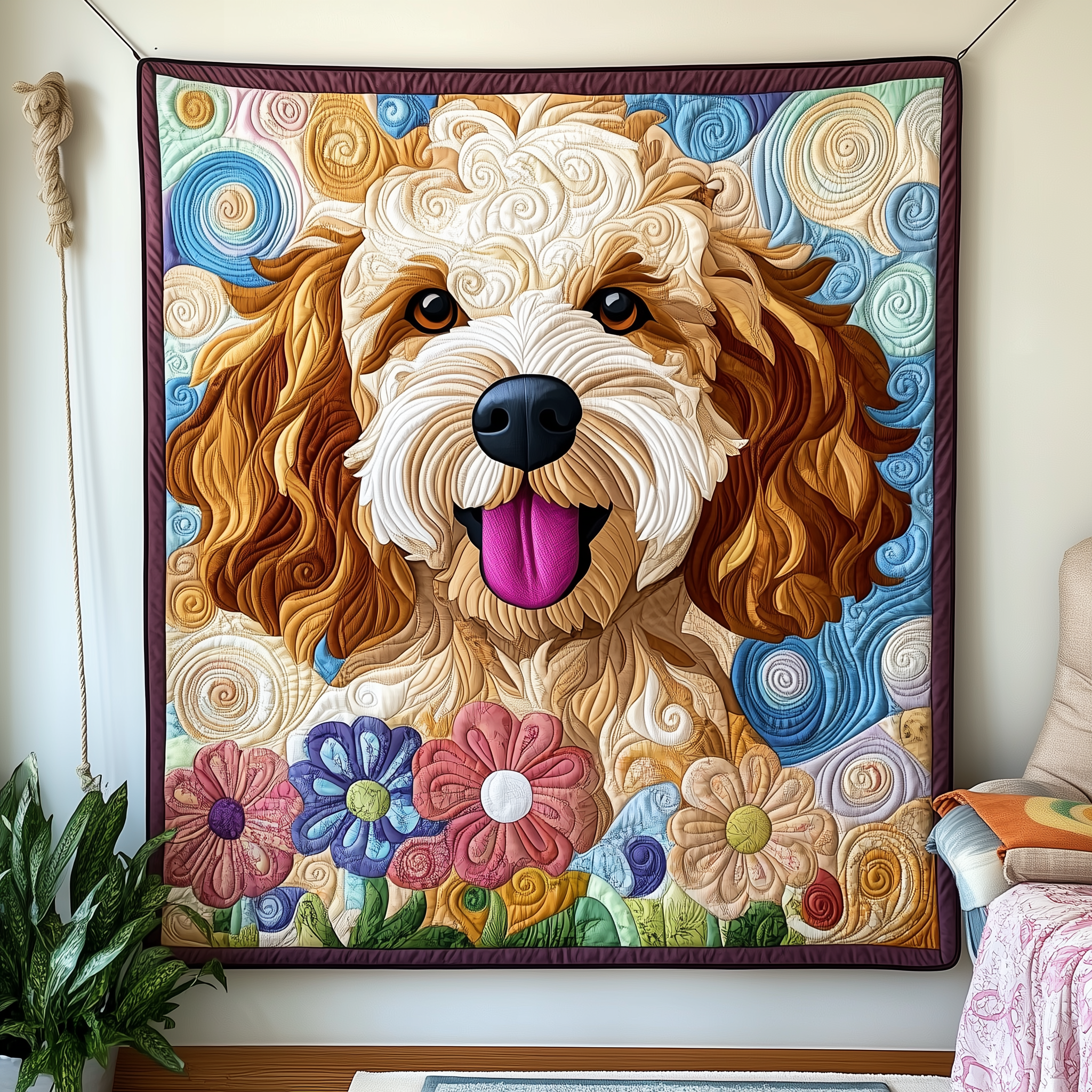Goldendoodle Quilted Blanket Feel the Versatility of a Blanket That Adapts to You Goldendoodle Quilted Blanket Feel the Versatility of a Blanket That Adapts to You