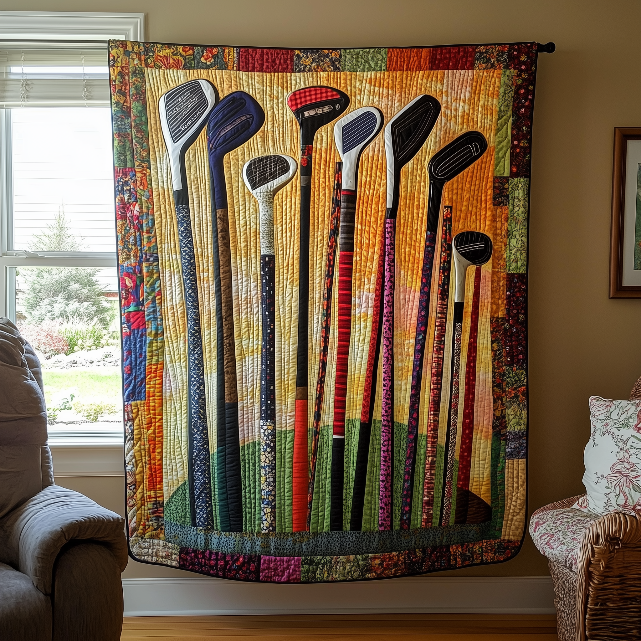 Golf Clubs Quilted Blanket Experience the Ultimate in Custom Comfort Golf Clubs Quilted Blanket Experience the Ultimate in Custom Comfort