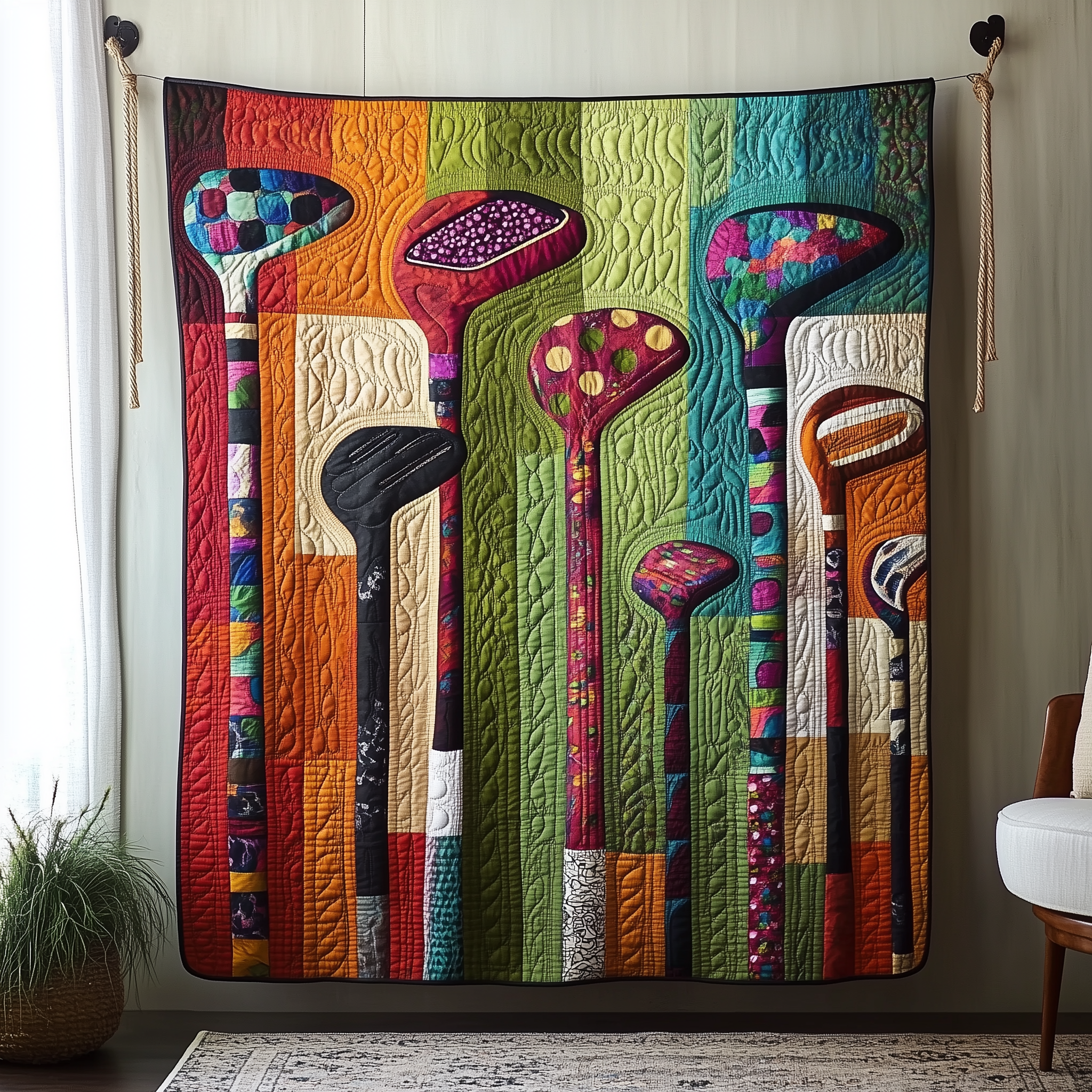 Golf Clubs Quilted Blanket Feel the Versatility of a Blanket That Adapts to You Golf Clubs Quilted Blanket Feel the Versatility of a Blanket That Adapts to You