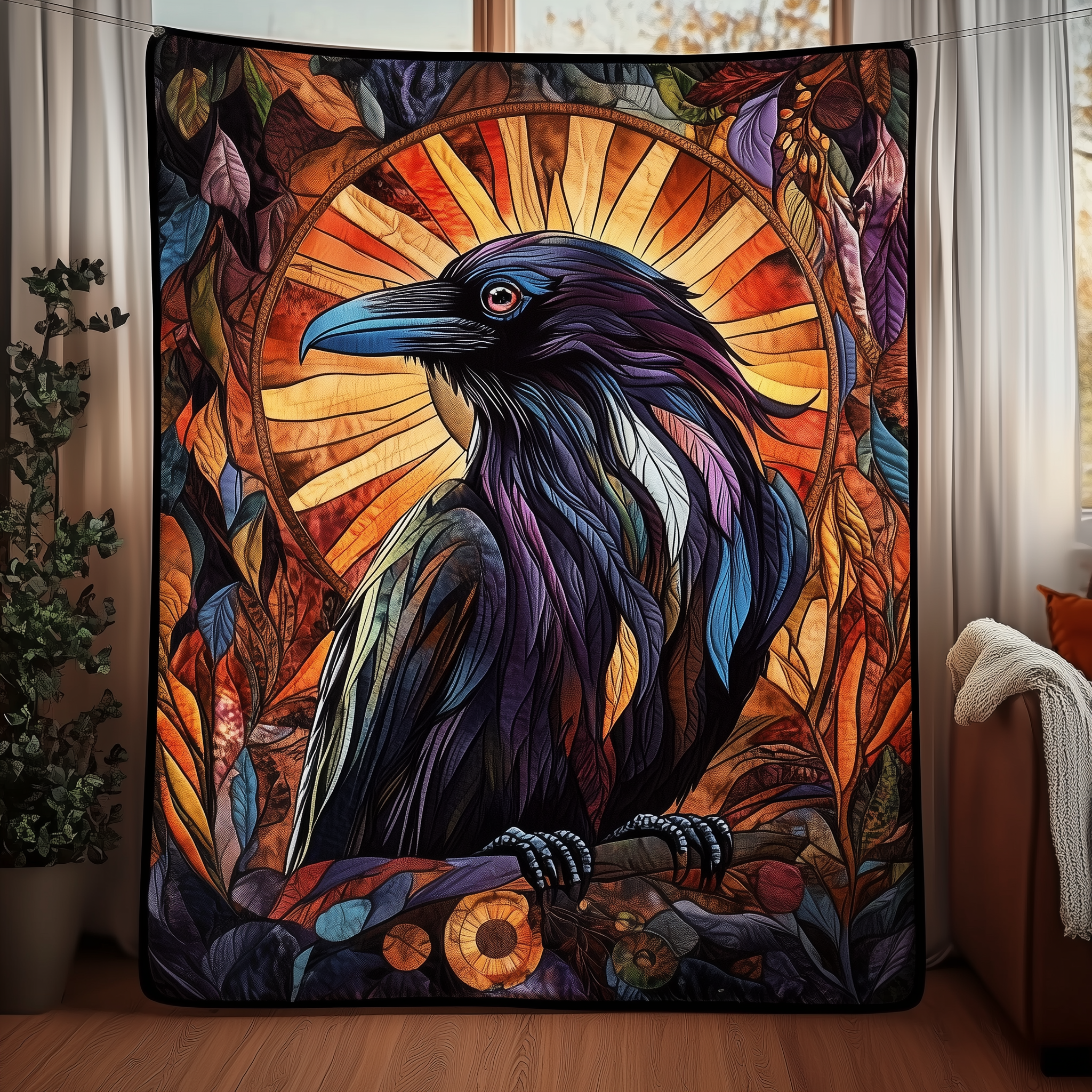 Gothic Raven Quilted Blanket Cute Unique Blanket Item Merch Unique RavenGifts Gothic Raven Quilted Blanket Cute Unique Blanket Item Merch Unique RavenGifts