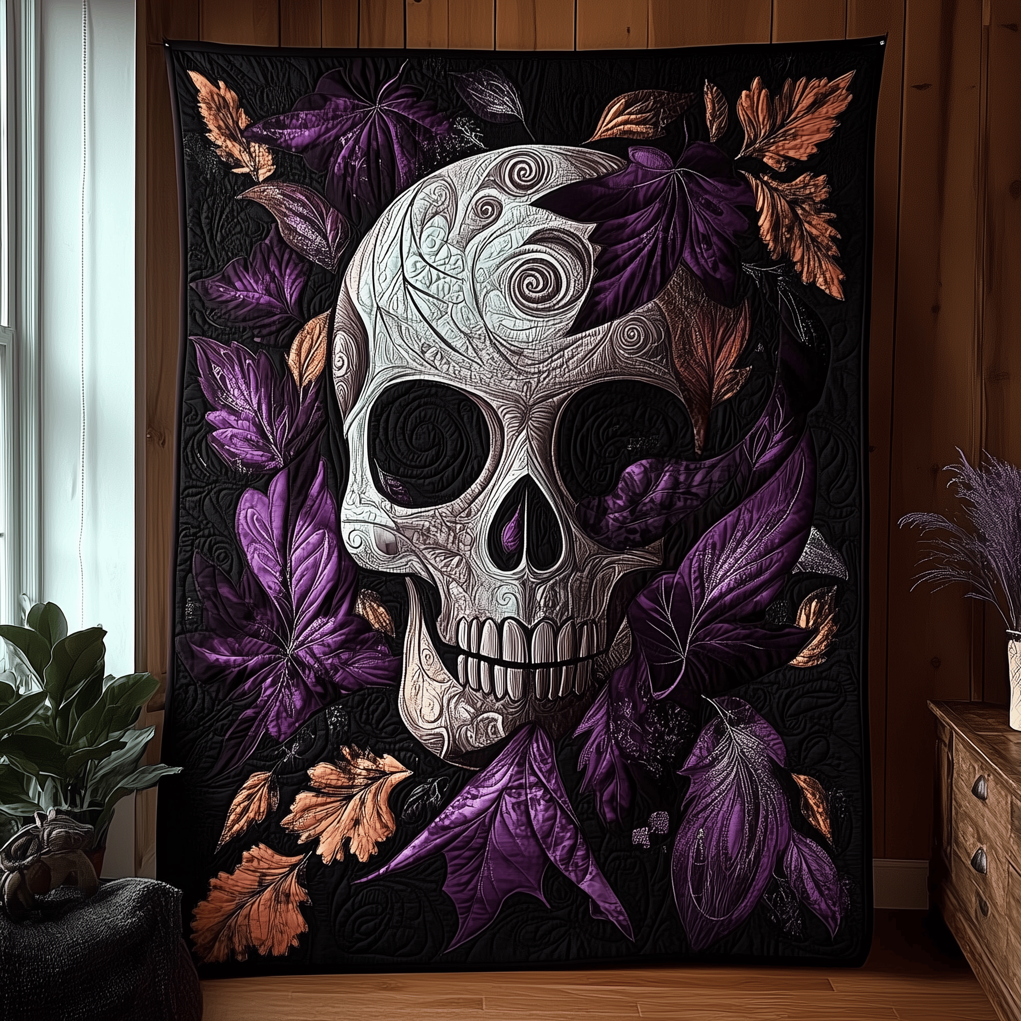 Gothic Skull Quilted Blanket Enjoy Cozy Moments Together with the Perfect Blanket Gothic Skull Quilted Blanket Enjoy Cozy Moments Together with the Perfect Blanket