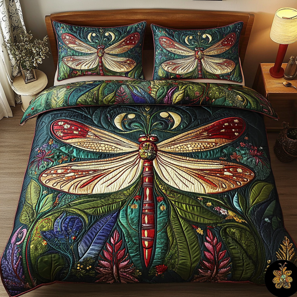Graceful Drift Quilted Bedding Set Dragonfly Gift Ideas Graceful Drift Quilted Bedding Set Dragonfly Gift Ideas