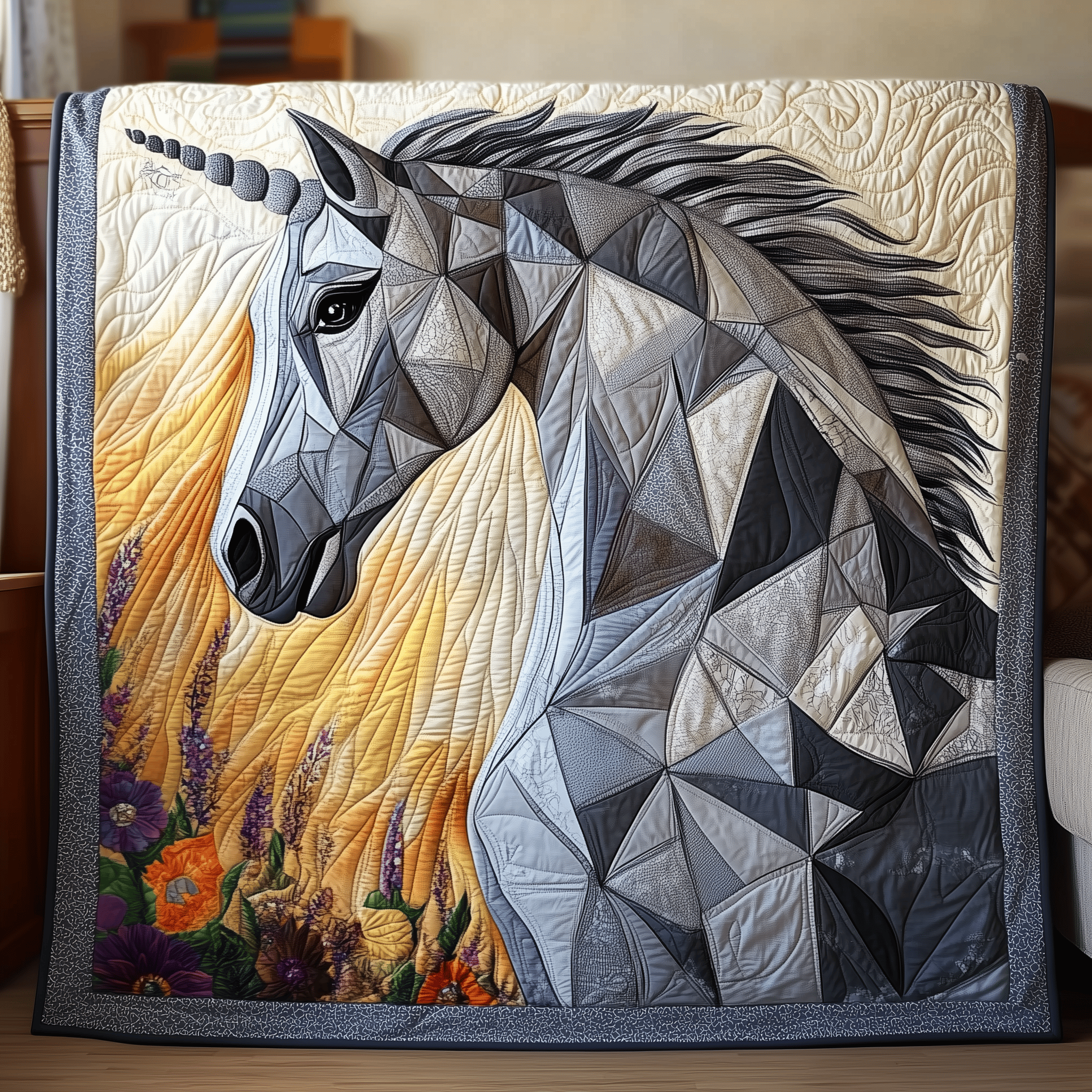 Grey Horse Quilted Blanket A Blanket for Every Season and Every Mood Grey Horse Quilted Blanket A Blanket for Every Season and Every Mood