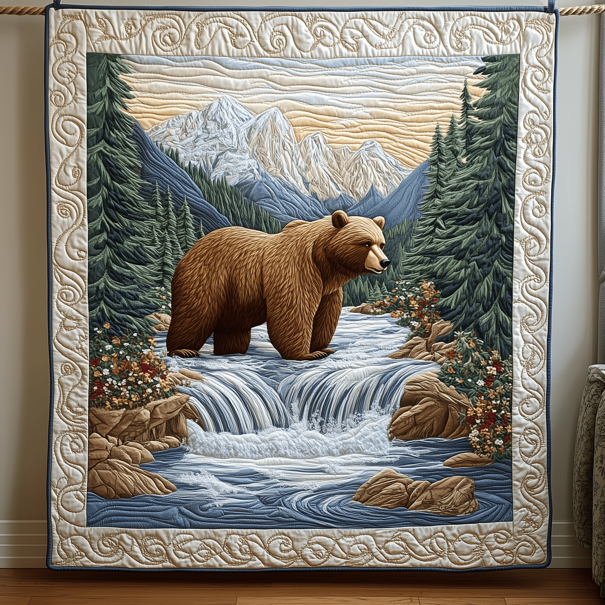 Grizzly River Hunt Quilted Blanket Celebrate Your Individuality with a Blanket That Speaks to You Grizzly River Hunt Quilted Blanket Celebrate Your Individuality with a Blanket That Speaks to You