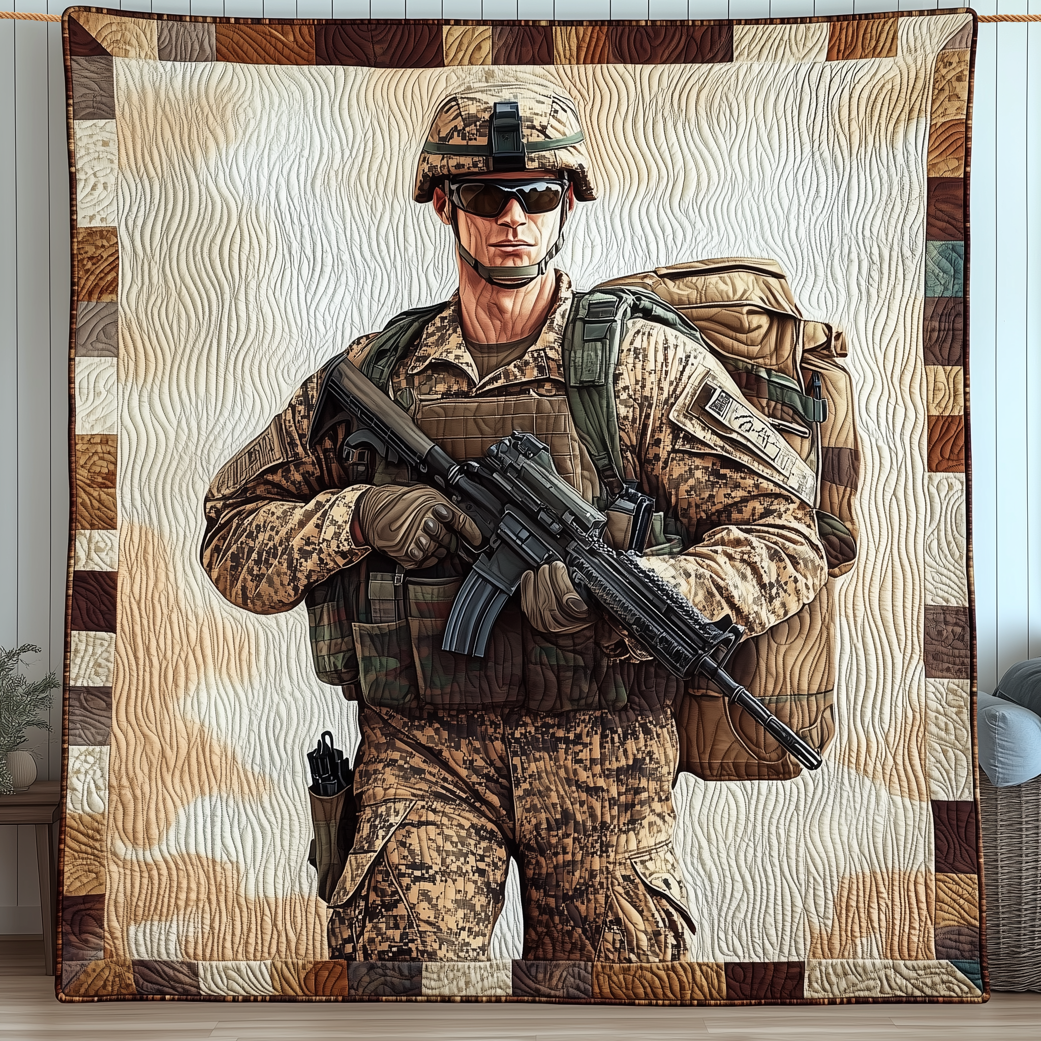 Guardian of Freedom Quilted Blanket Throw Blankets For Couch Presents For Son And Daughter In Law Guardian of Freedom Quilted Blanket Throw Blankets For Couch Presents For Son And Daughter In Law