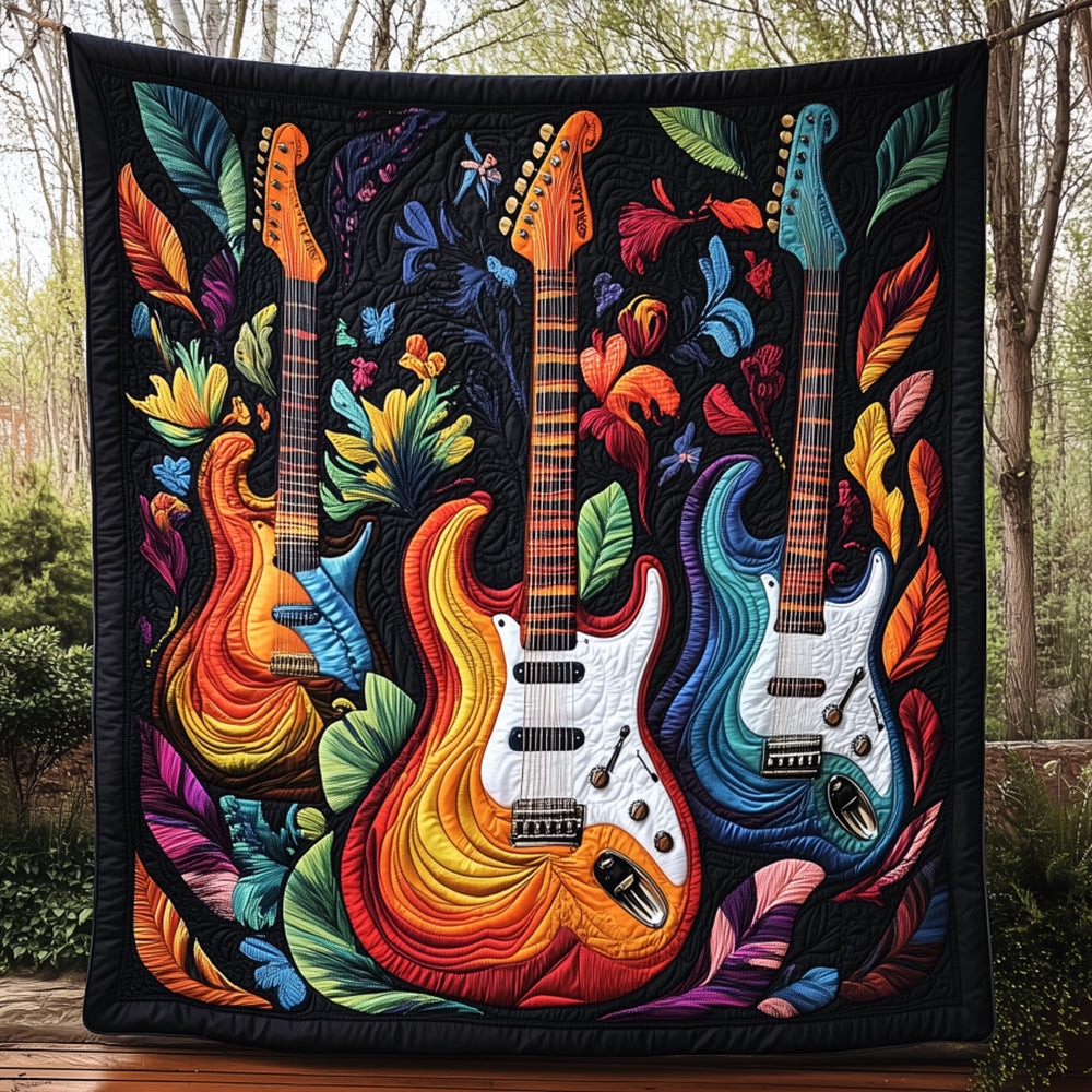Guitar Feather Quilted Blanket Feel the Heart of Home with a Blanket That Embraces All Guitar Feather Quilted Blanket Feel the Heart of Home with a Blanket That Embraces All
