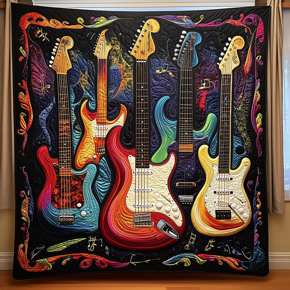 Guitar Feather Quilted Blanket Feel the Versatility of a Blanket That Adapts to You Guitar Feather Quilted Blanket Feel the Versatility of a Blanket That Adapts to You
