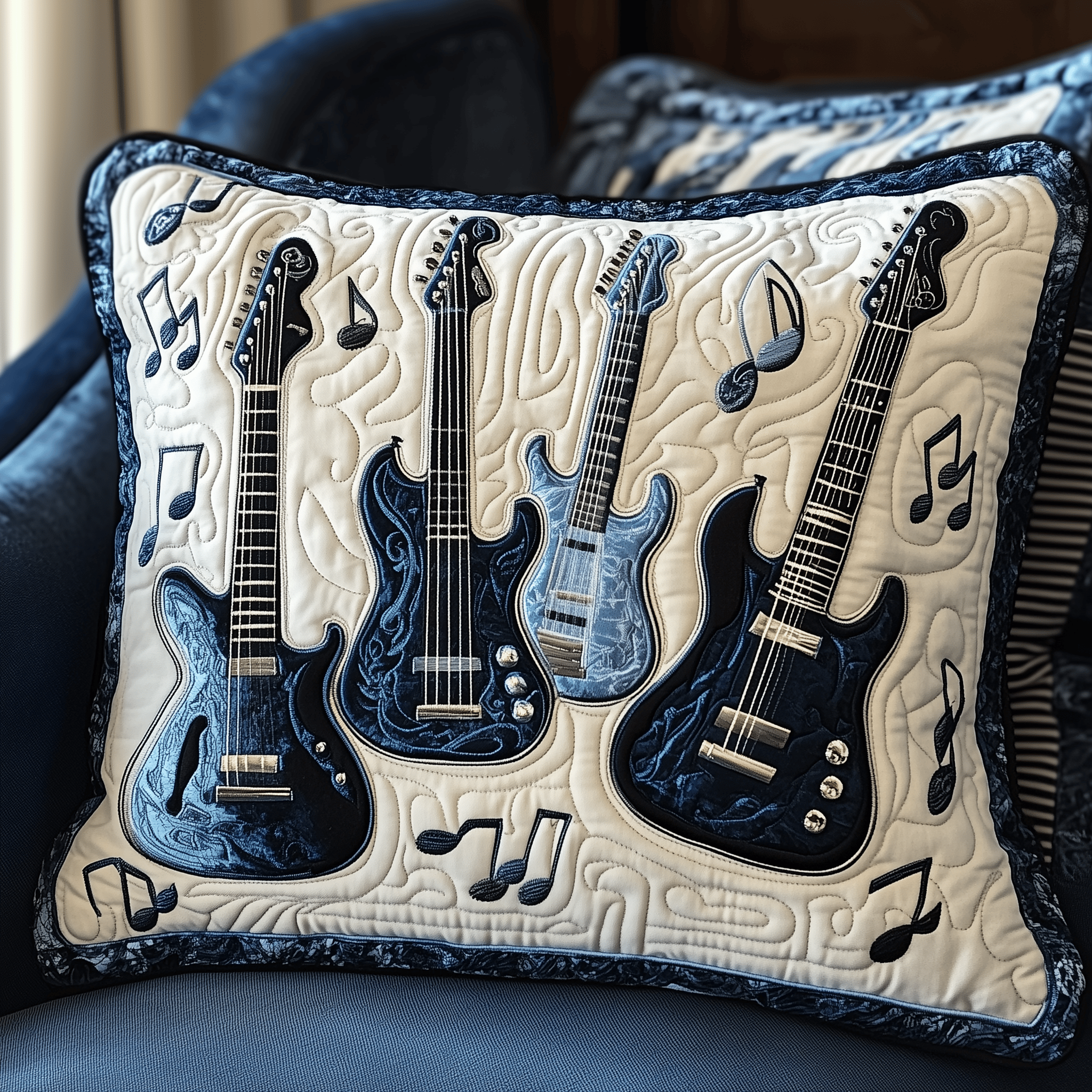 Guitar Melody Quilted Pillow Case Don't Wait Comfort Starts with Our Pillow Cases Guitar Melody Quilted Pillow Case Don't Wait Comfort Starts with Our Pillow Cases