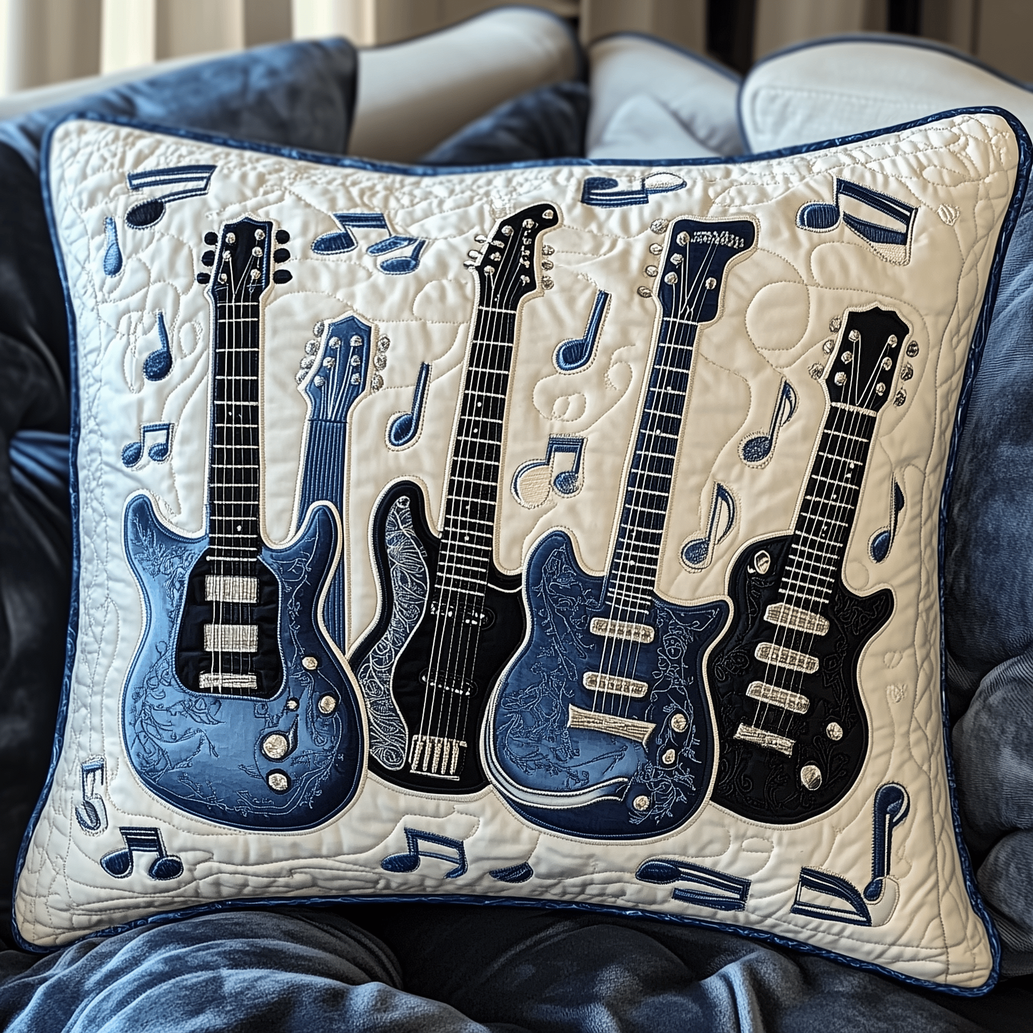 Guitar Melody Quilted Pillow Case Elevate Your Sleep Experience with Premium Pillow Cases Guitar Melody Quilted Pillow Case Elevate Your Sleep Experience with Premium Pillow Cases