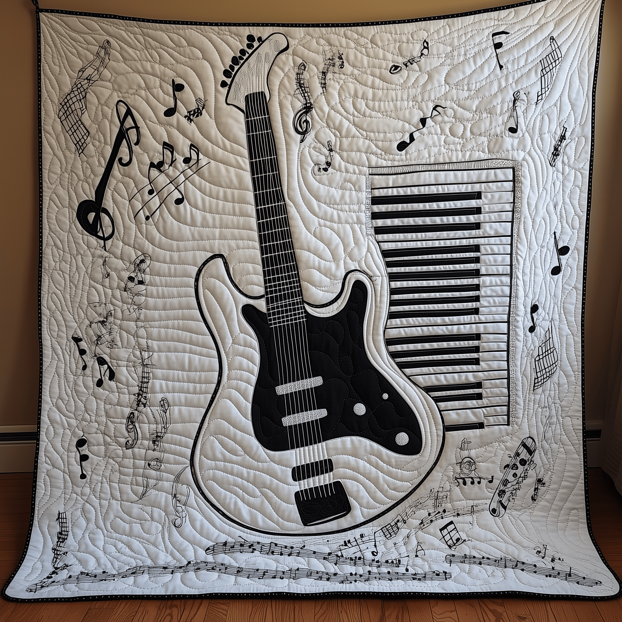 Guitar Music Quilted Blanket Enjoy Every Moment with a Blanket That Works Anywhere Guitar Music Quilted Blanket Enjoy Every Moment with a Blanket That Works Anywhere