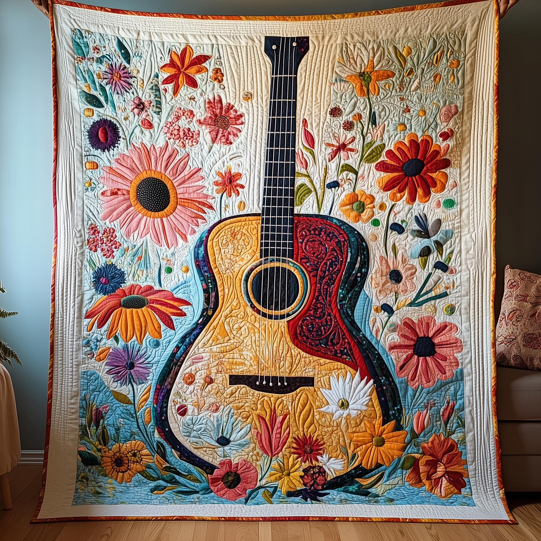 Guitar Quilted Blanket Enjoy Tailored Comfort with Our Exclusive Blanket Guitar Quilted Blanket Enjoy Tailored Comfort with Our Exclusive Blanket