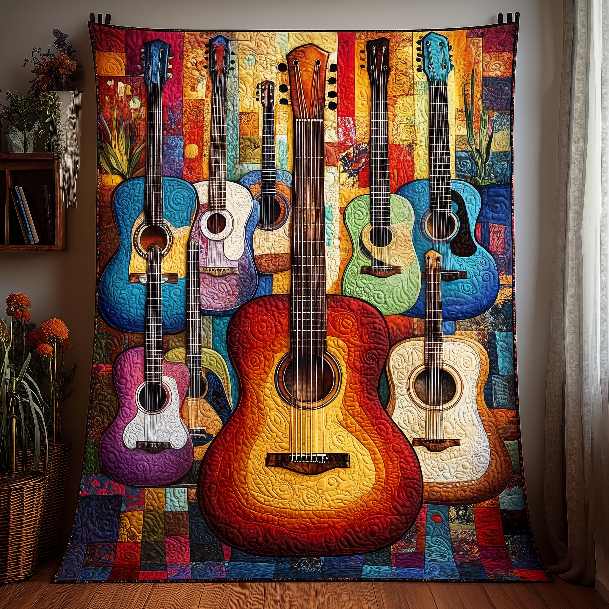 Guitar Quilted Blanket Feel Prepared for Any Occasion with a Versatile Blanket Guitar Quilted Blanket Feel Prepared for Any Occasion with a Versatile Blanket