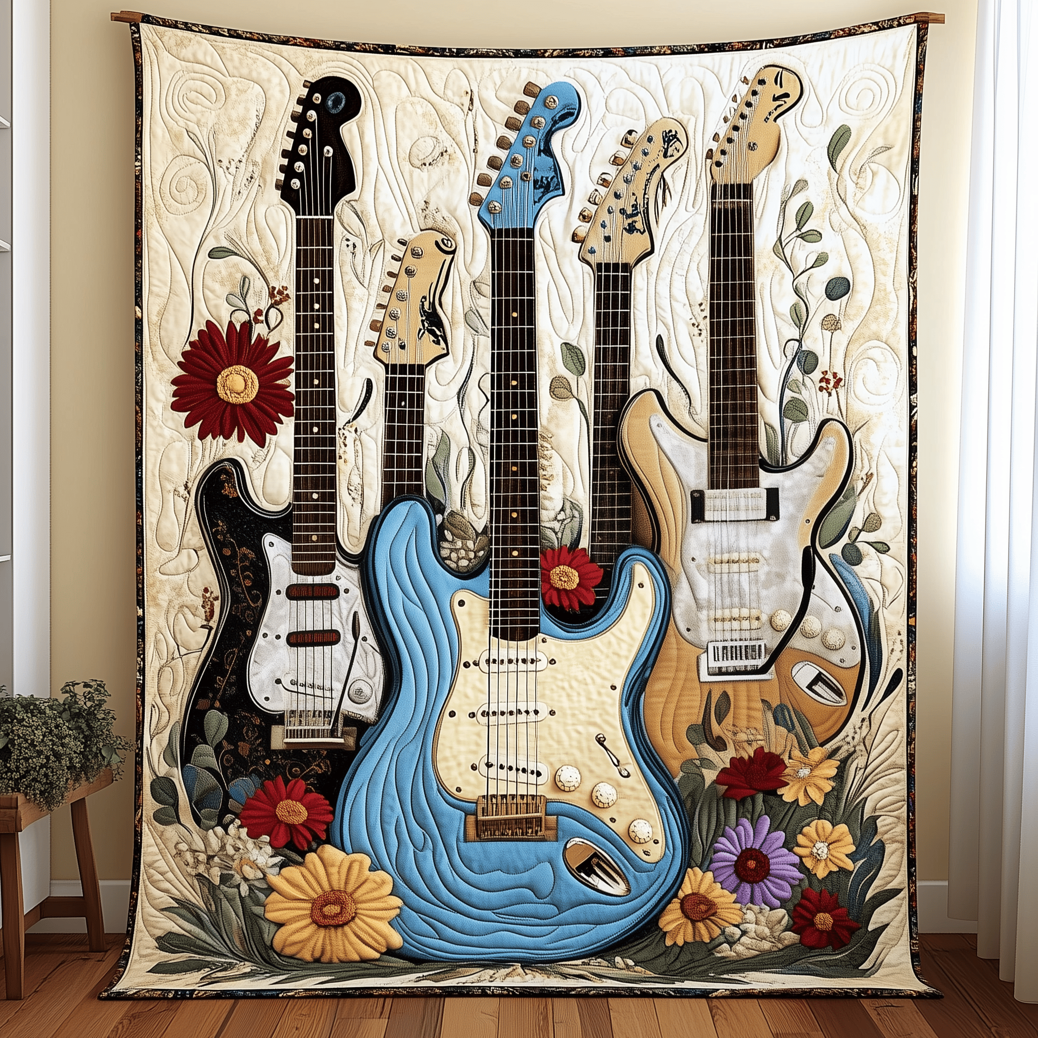 Guitar Quilted Blanket Feel Ready for Adventure with a Blanket That Travels Well Guitar Quilted Blanket Feel Ready for Adventure with a Blanket That Travels Well