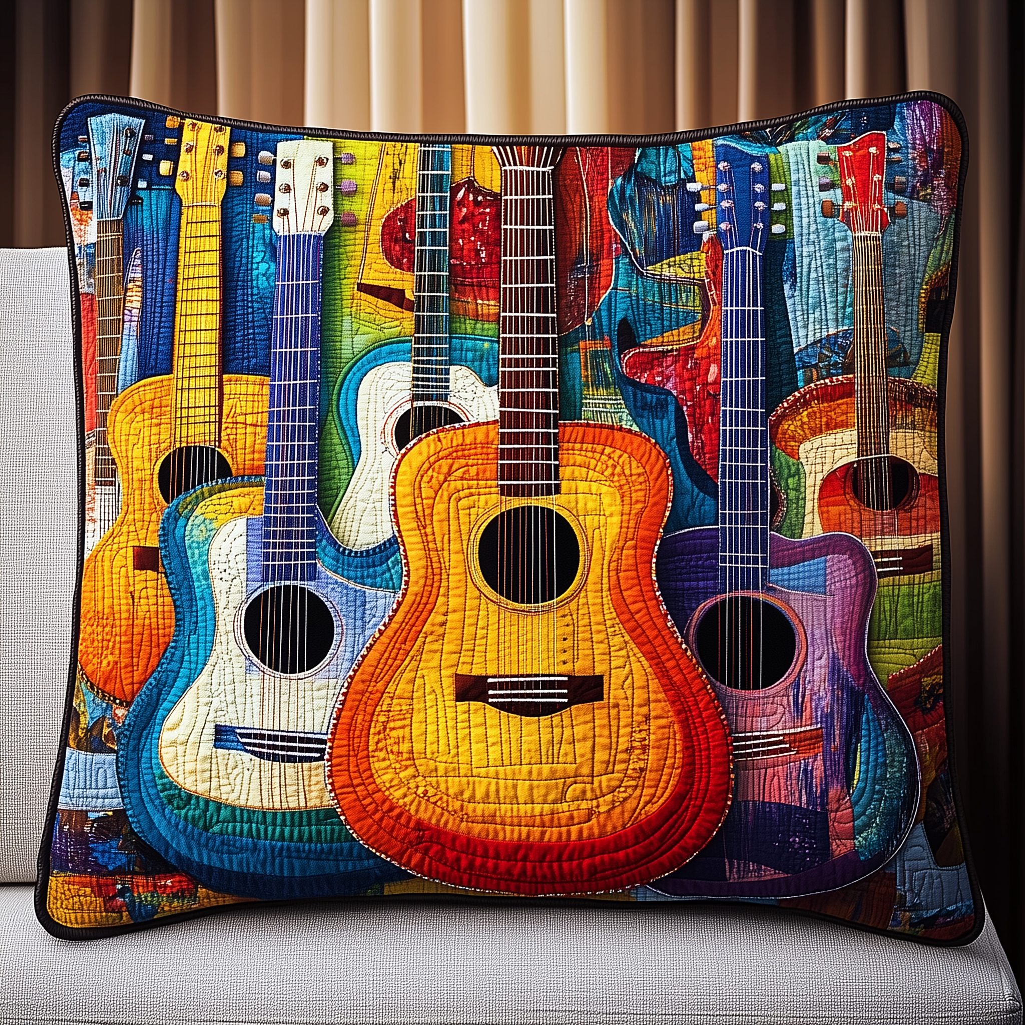 Guitar Quilted Pillow Case A Durable Pillow Case for LongLasting Comfort Guitar Quilted Pillow Case A Durable Pillow Case for LongLasting Comfort