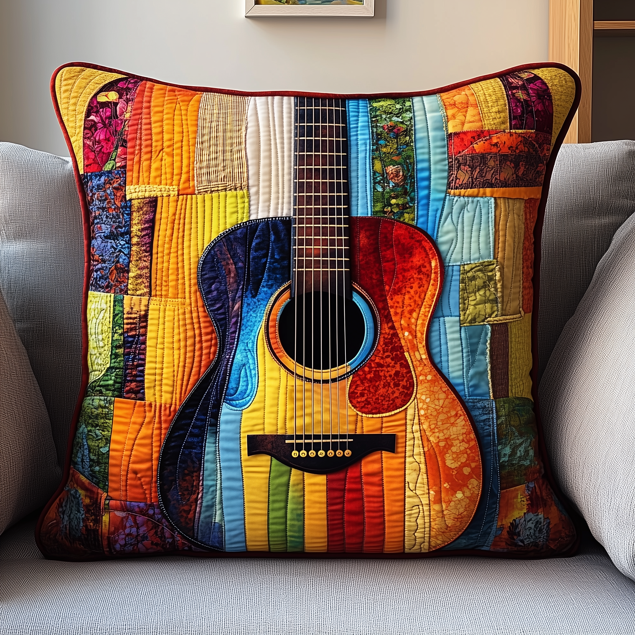 Guitar Quilted Pillow Case Celebrate Comfort Like Never Before Guitar Quilted Pillow Case Celebrate Comfort Like Never Before