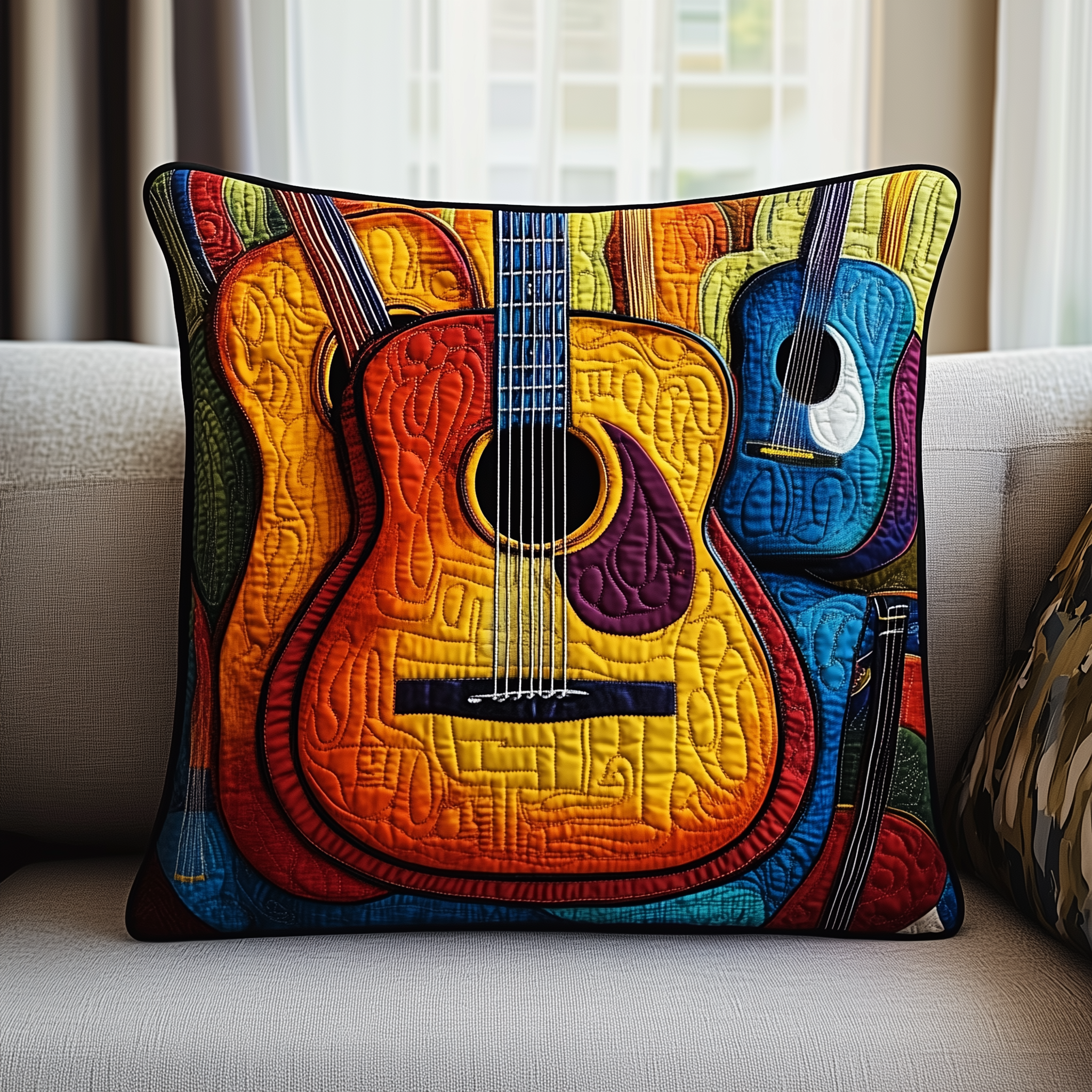 Guitar Quilted Pillow Case Hurry! Experience Comfort Before It's Gone Guitar Quilted Pillow Case Hurry! Experience Comfort Before It's Gone