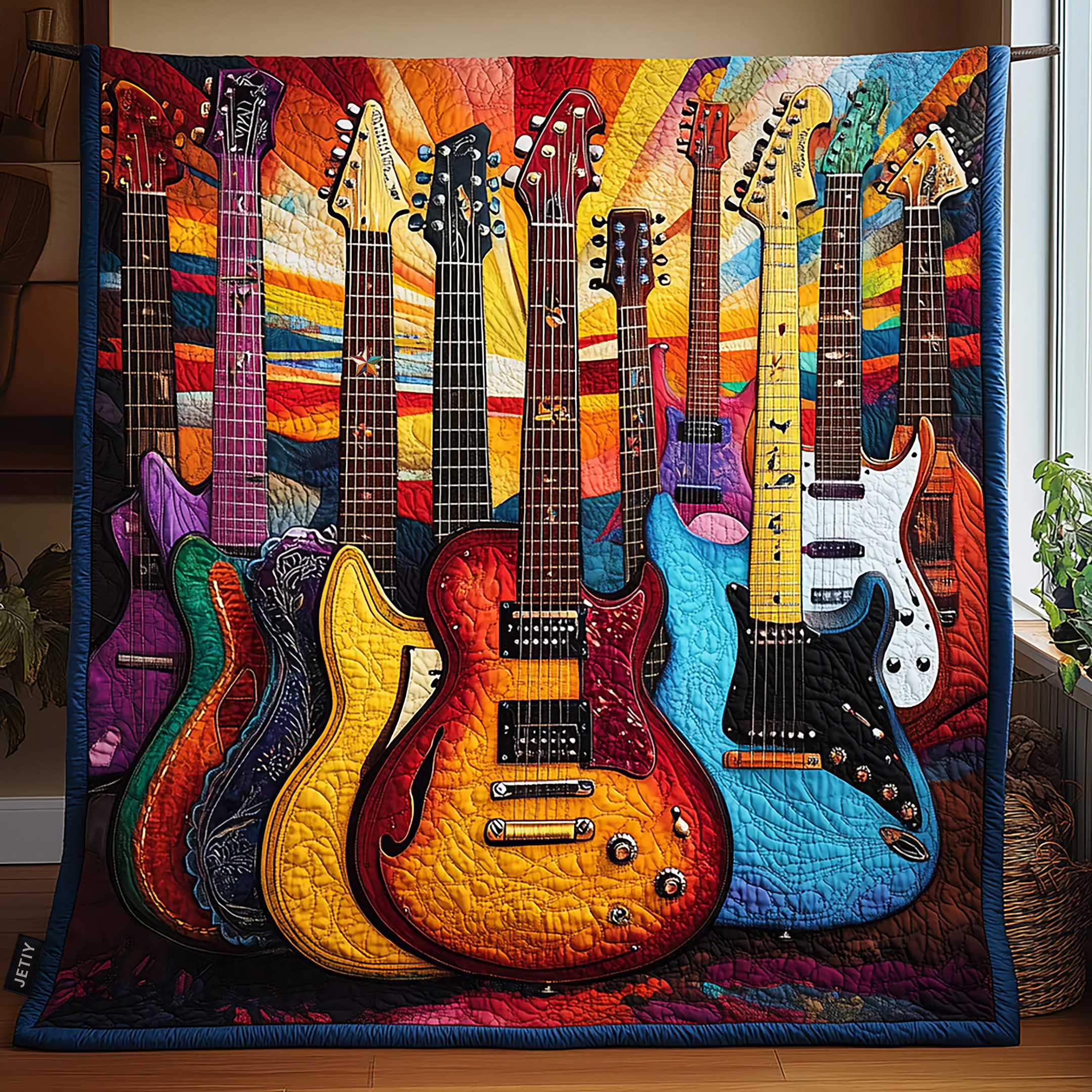 Guitar Sunshine Quilted Blanket Feel the Power of Personalized Comfort with Our Blanket Guitar Sunshine Quilted Blanket Feel the Power of Personalized Comfort with Our Blanket