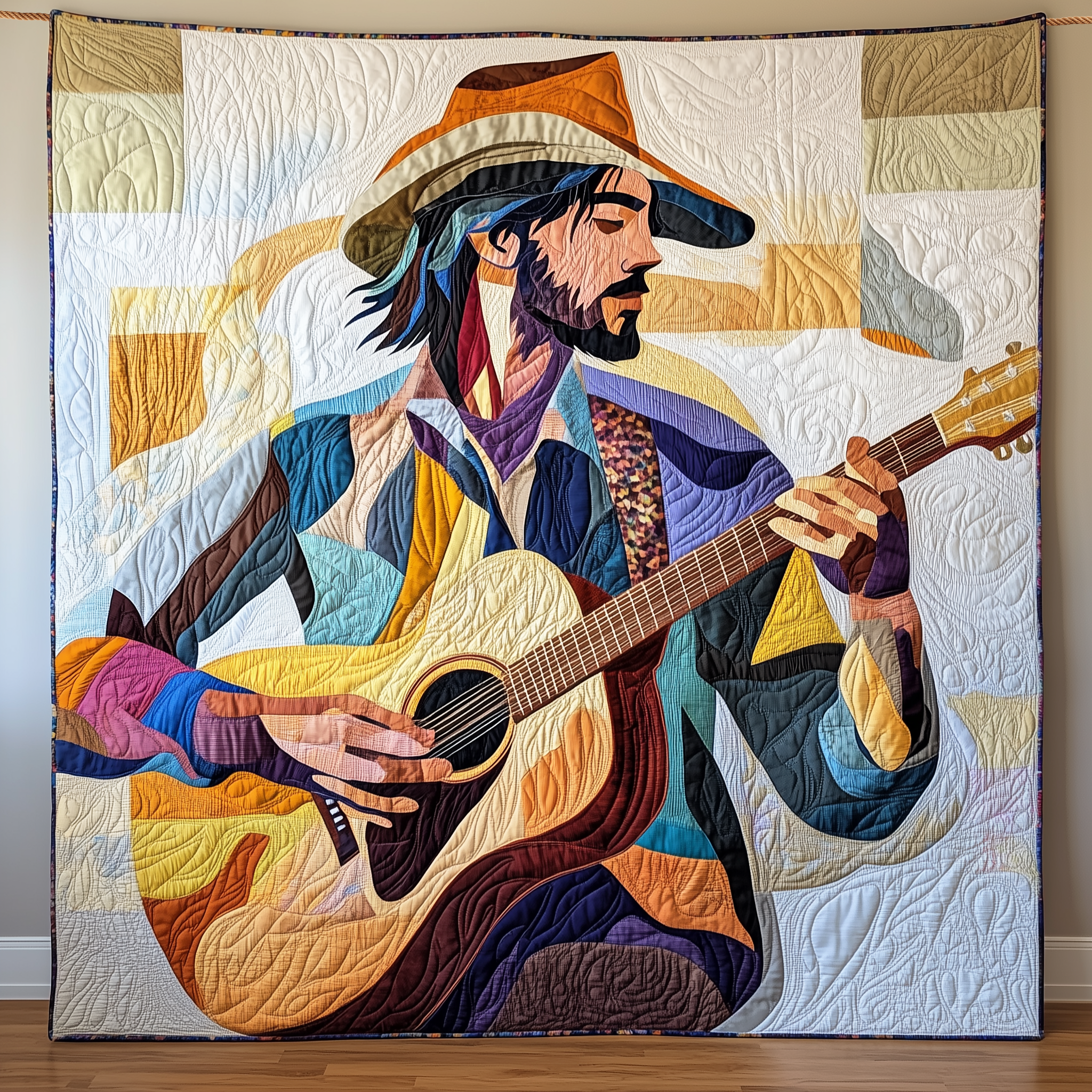 Guitarist Vibrant Melodies Quilted Blanket Feel the Joy of Togetherness with Our Cozy Blanket Guitarist Vibrant Melodies Quilted Blanket Feel the Joy of Togetherness with Our Cozy Blanket