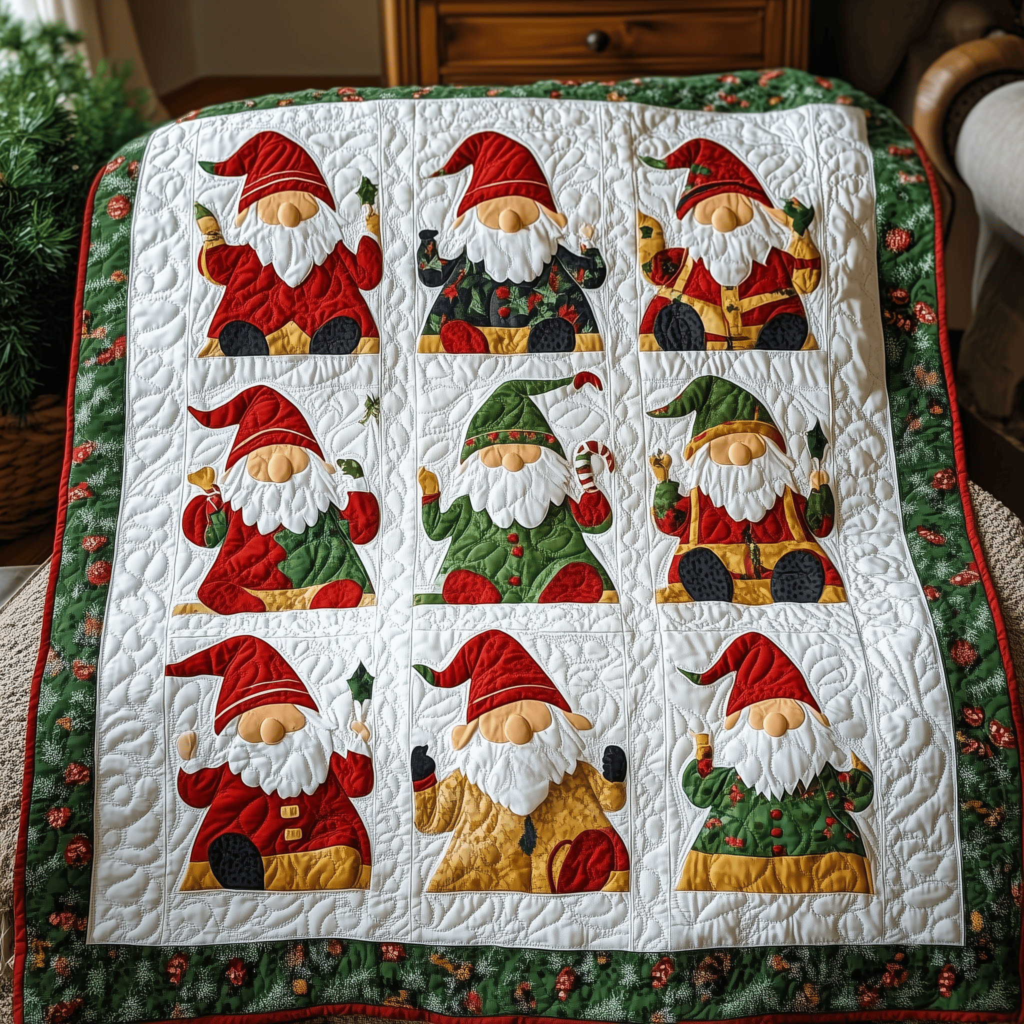 Happy Gnomes Quilted Blanket A Blanket That Makes Family Nights Extra Special Happy Gnomes Quilted Blanket A Blanket That Makes Family Nights Extra Special
