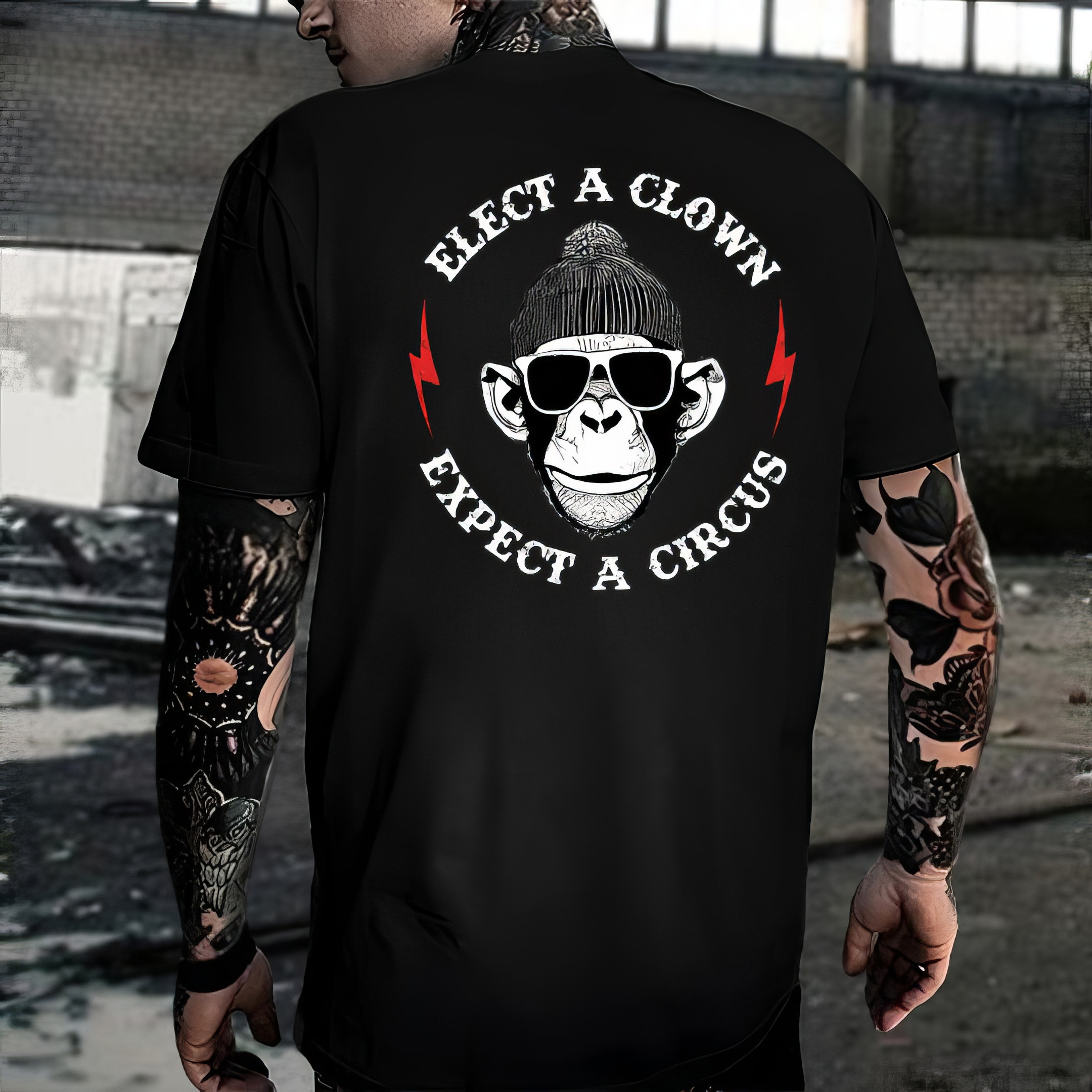 Happy Monkey Elect A Clown Expect A Circus T-Shirt Fathers Day Gift Ideas Happy Monkey Elect A Clown Expect A Circus T-Shirt Fathers Day Gift Ideas