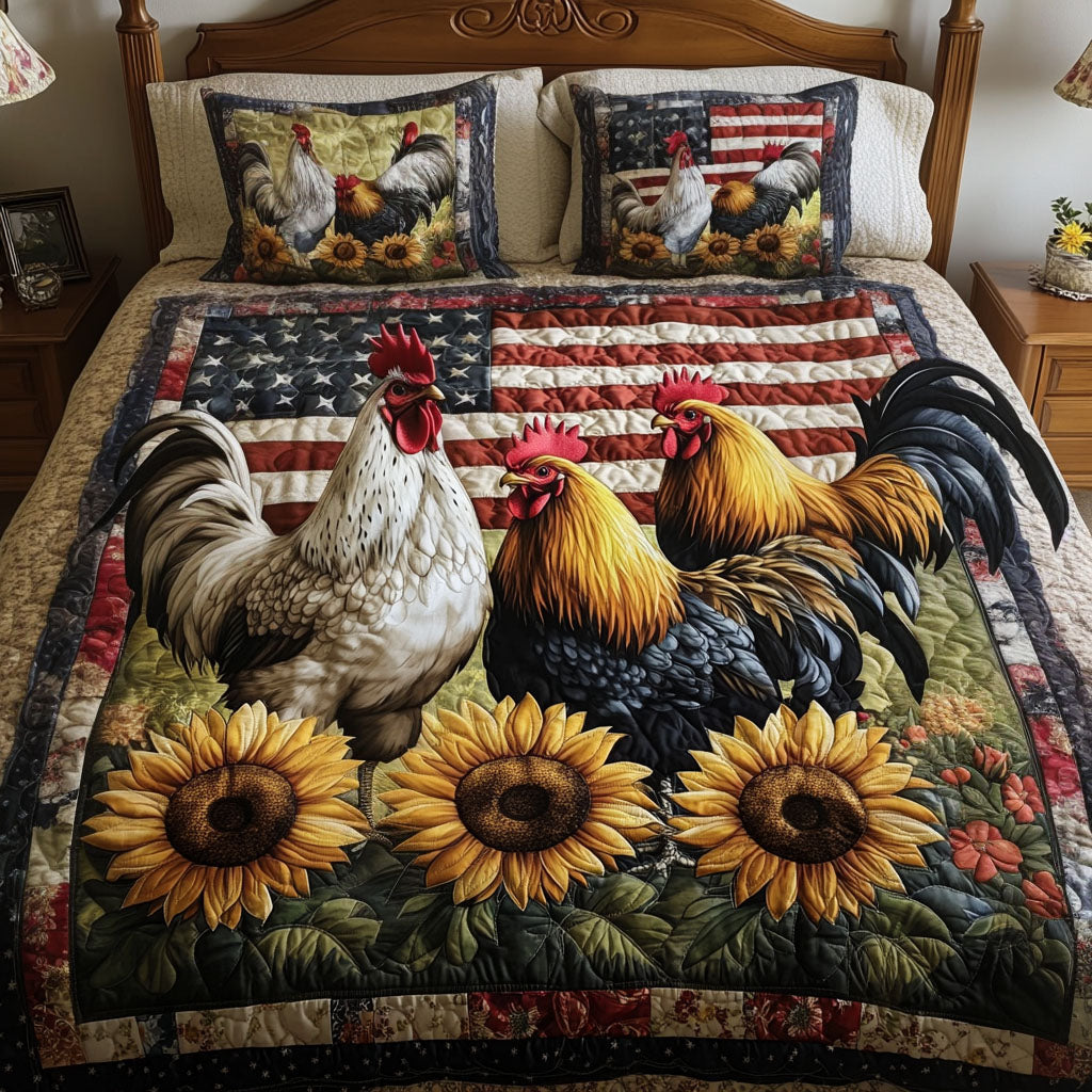 Harvest Glory Quilted Bedding Set Gifts With Chickens On Them Harvest Glory Quilted Bedding Set Gifts With Chickens On Them