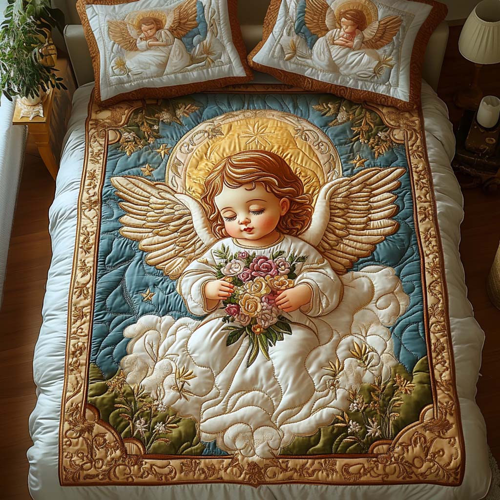 Heavenly Bouquet Quilted Bedding Set Gifts For Horse People Heavenly Bouquet Quilted Bedding Set Gifts For Horse People