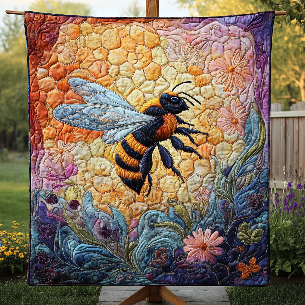 Hive Serenity Quilted Blanket Bee Themed Gifts Hive Serenity Quilted Blanket Bee Themed Gifts