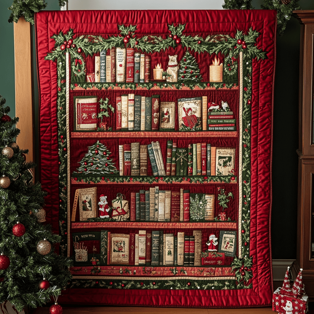 Holiday Books Quilted Blanket Good Gifts For Readers Holiday Books Quilted Blanket Good Gifts For Readers