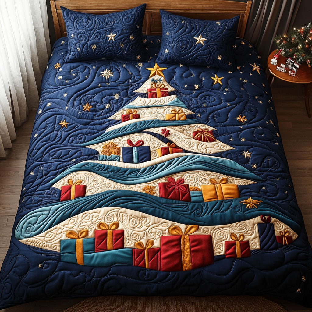 Holiday Branches Quilted Bedding Set Funny Secret Santa Gifts Holiday Branches Quilted Bedding Set Funny Secret Santa Gifts