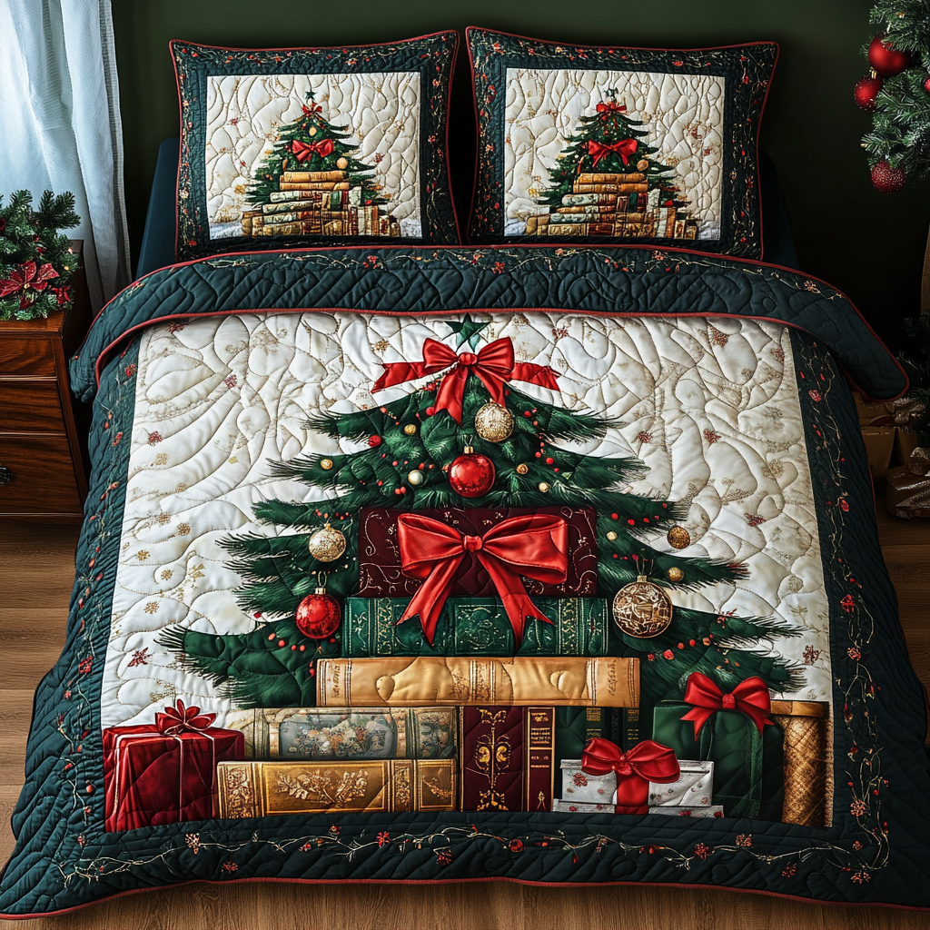 Holiday Tales Quilted Bedding Set Good Gifts For Readers Holiday Tales Quilted Bedding Set Good Gifts For Readers