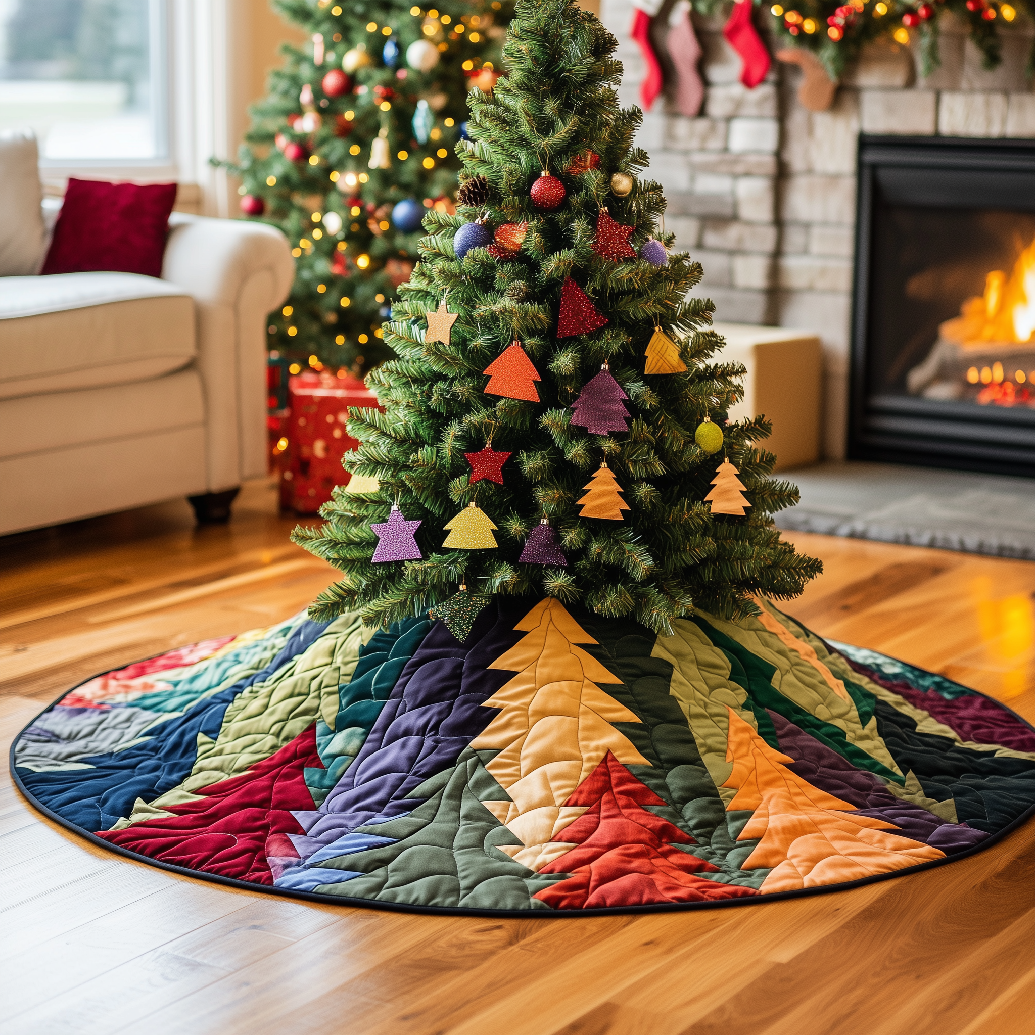 Holiday Tree Christmas Quilted Tree Skirt Feel Good About Your Tree Decor This Holiday Holiday Tree Christmas Quilted Tree Skirt Feel Good About Your Tree Decor This Holiday