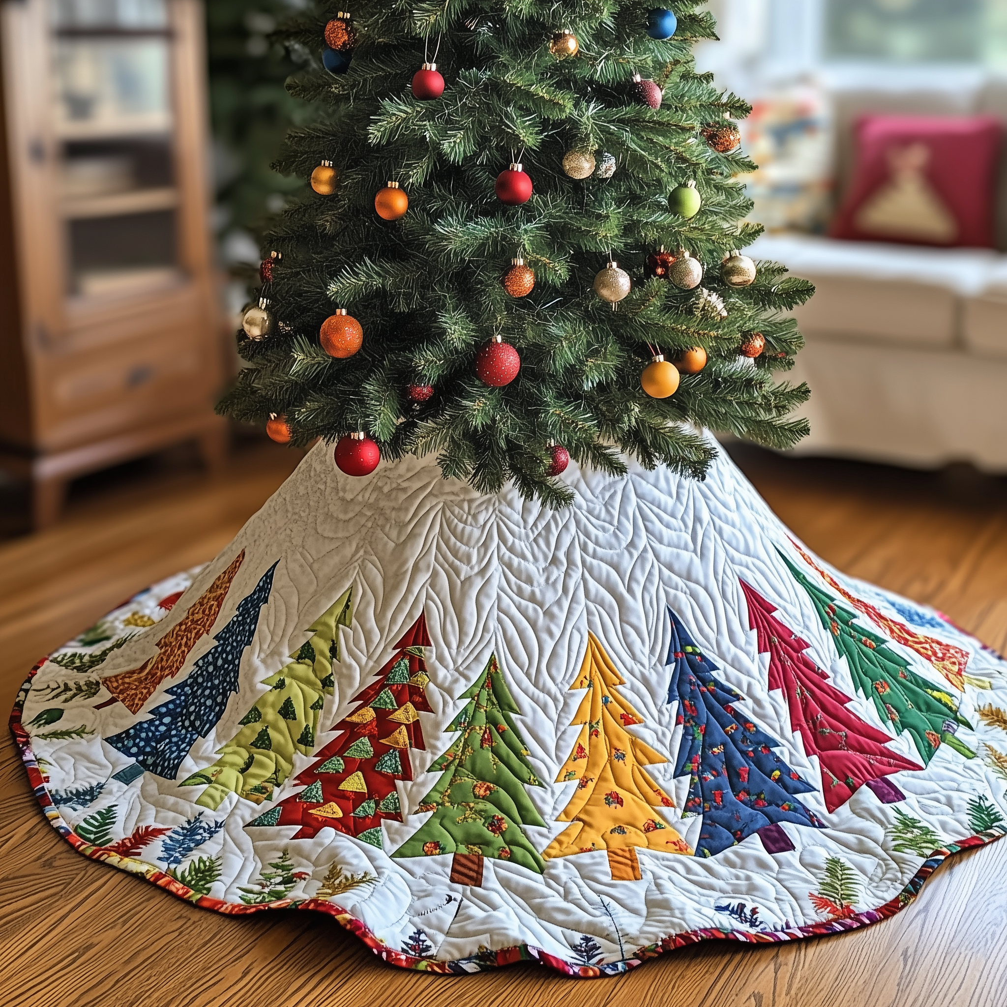 Holiday Tree Christmas Quilted Tree Skirt Relax and Let the Holidays Shine with a Trusted Tree Skirt Holiday Tree Christmas Quilted Tree Skirt Relax and Let the Holidays Shine with a Trusted Tree Skirt