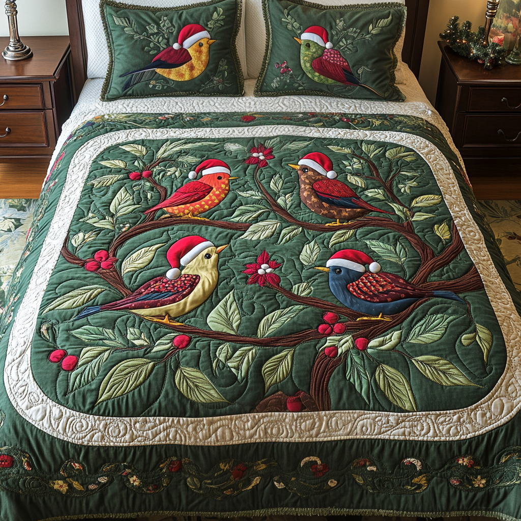 Holly Haven Quilted Bedding Set Gifts For Pigeon Lovers Holly Haven Quilted Bedding Set Gifts For Pigeon Lovers