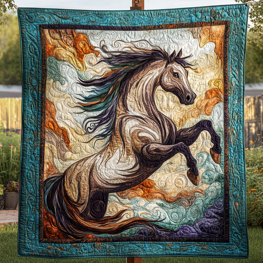 Hoofbeats Quilted Blanket Unique Horse Gifts For Ladies Hoofbeats Quilted Blanket Unique Horse Gifts For Ladies