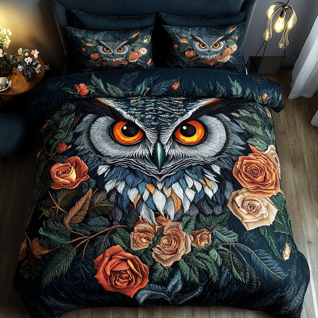 Hoot Haven Quilted Bedding Set Unique Owl Gifts Hoot Haven Quilted Bedding Set Unique Owl Gifts