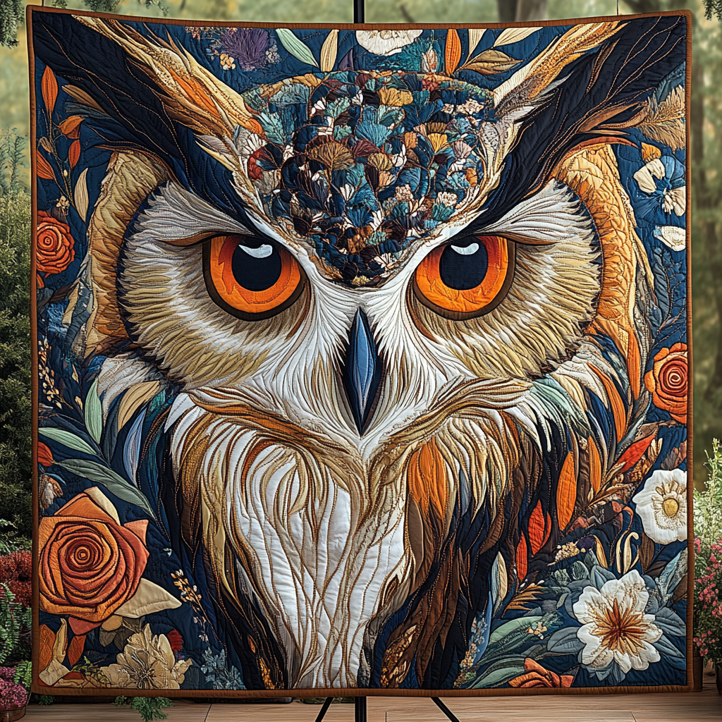 Hoot Haven Quilted Blanket Owl Theme Gifts Hoot Haven Quilted Blanket Owl Theme Gifts