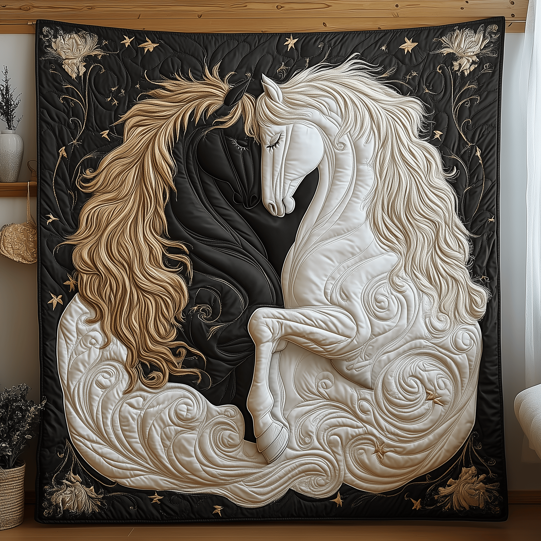 Horse Romance of Love Quilted Blanket Experience the Ultimate in Custom Comfort Horse Romance of Love Quilted Blanket Experience the Ultimate in Custom Comfort