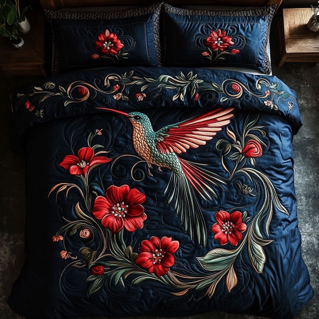 Hovering Grace Quilted Bedding Set Hummingbird Gifts For Her Hovering Grace Quilted Bedding Set Hummingbird Gifts For Her
