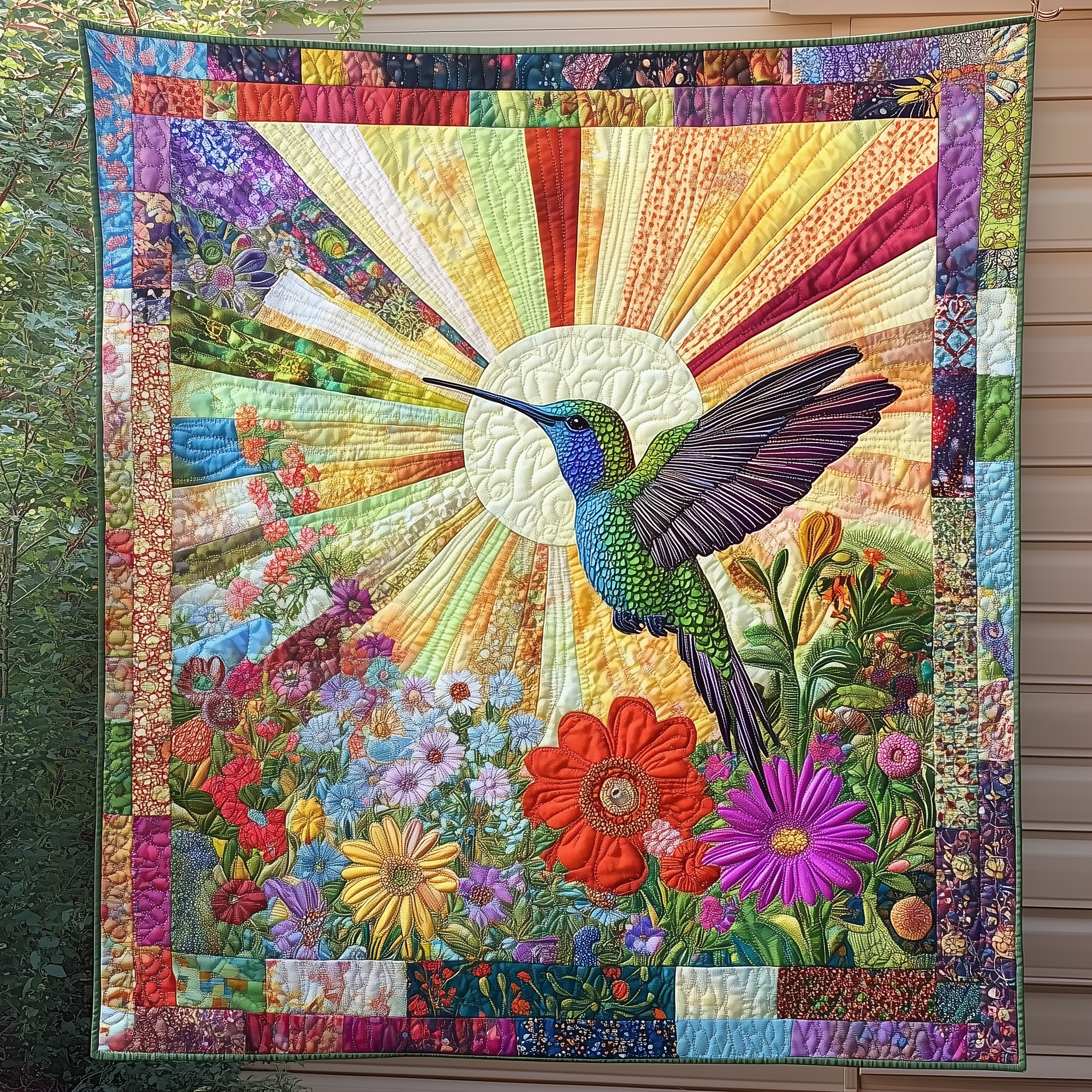 Hummingbird Sunshine Garden Quilted Blanket Unique Blankets And Throws Beautiful Hummingbird Gifts Hummingbird Sunshine Garden Quilted Blanket Unique Blankets And Throws Beautiful Hummingbird Gifts