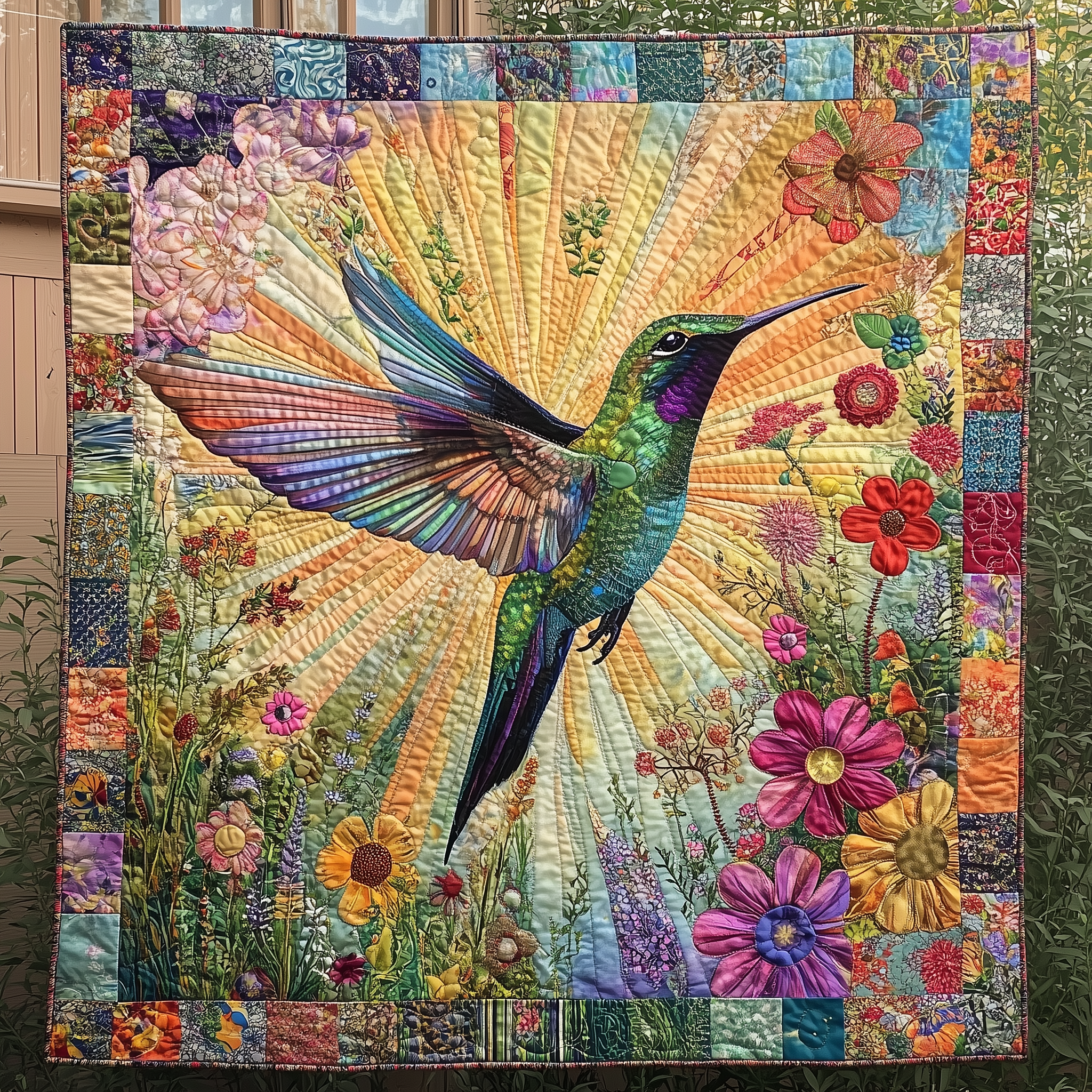 Hummingbird Sunshine Garden Quilted Blanket Unique Blankets And Throws Hummingbird Gifts For Grandma Hummingbird Sunshine Garden Quilted Blanket Unique Blankets And Throws Hummingbird Gifts For Grandma