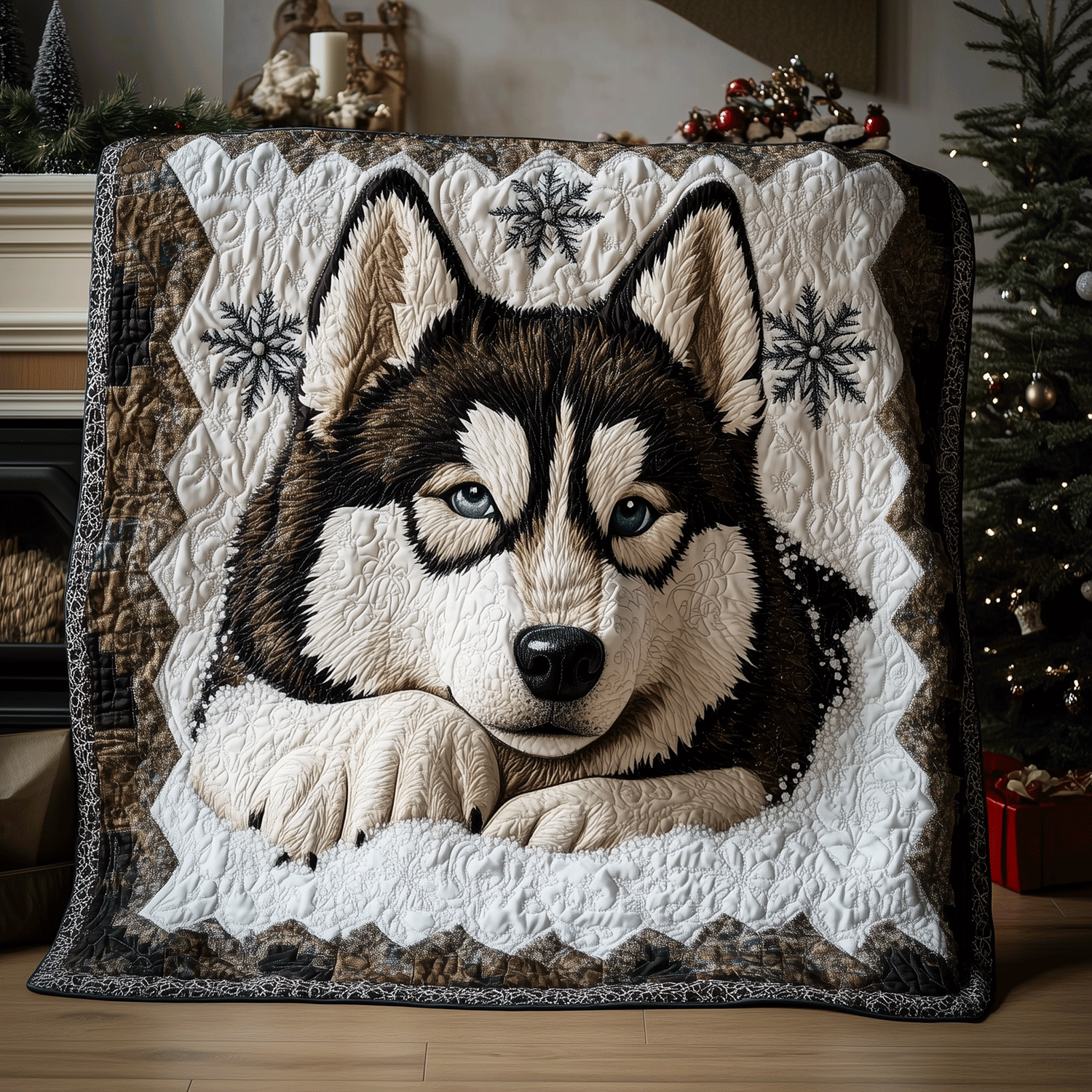 Husky Frost Snuggle Quilted Blanket Husky Christmas Presents Husky Frost Snuggle Quilted Blanket Husky Christmas Presents