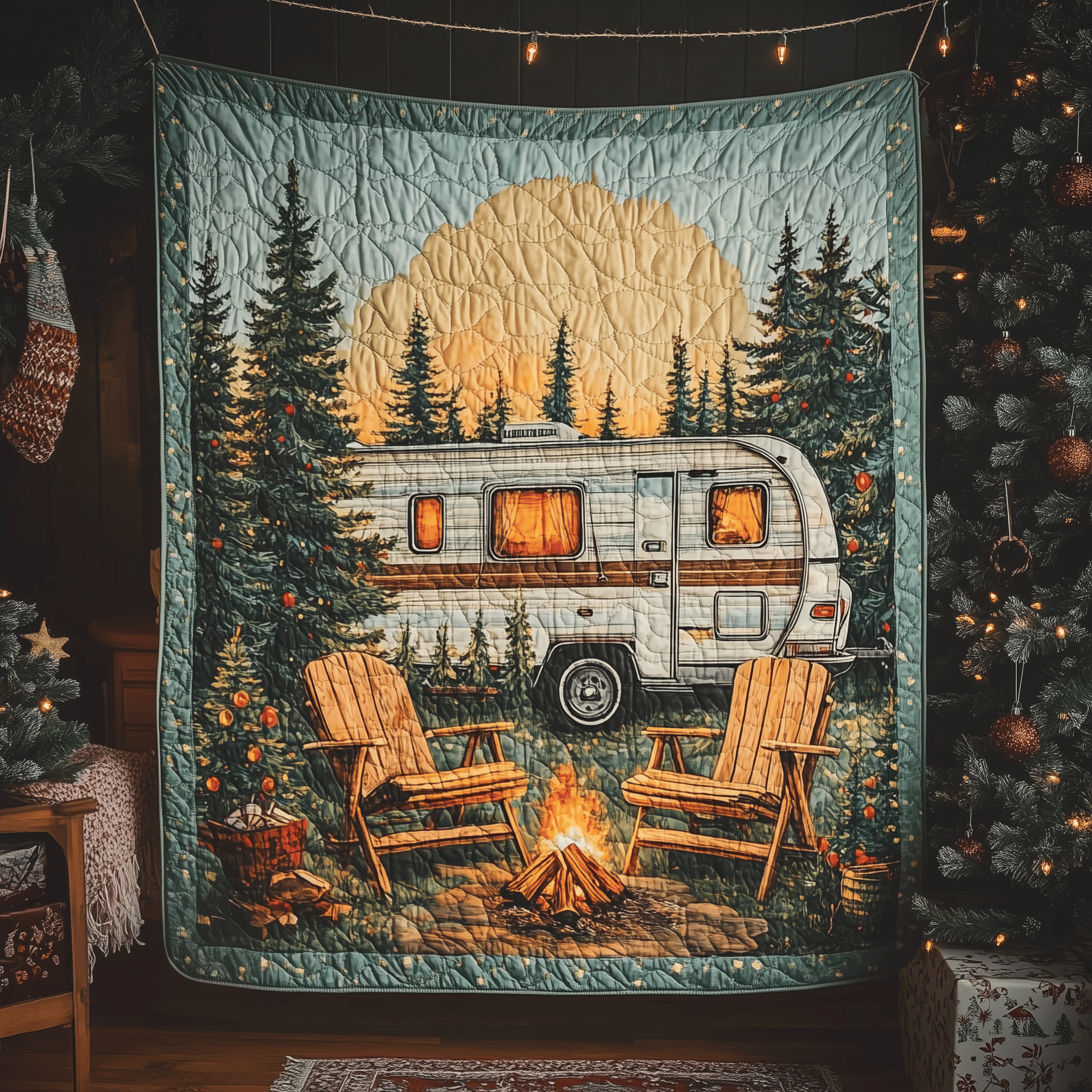 I Love Camping Quilted Blanket Feel Prepared for Any Occasion with a Versatile Blanket I Love Camping Quilted Blanket Feel Prepared for Any Occasion with a Versatile Blanket